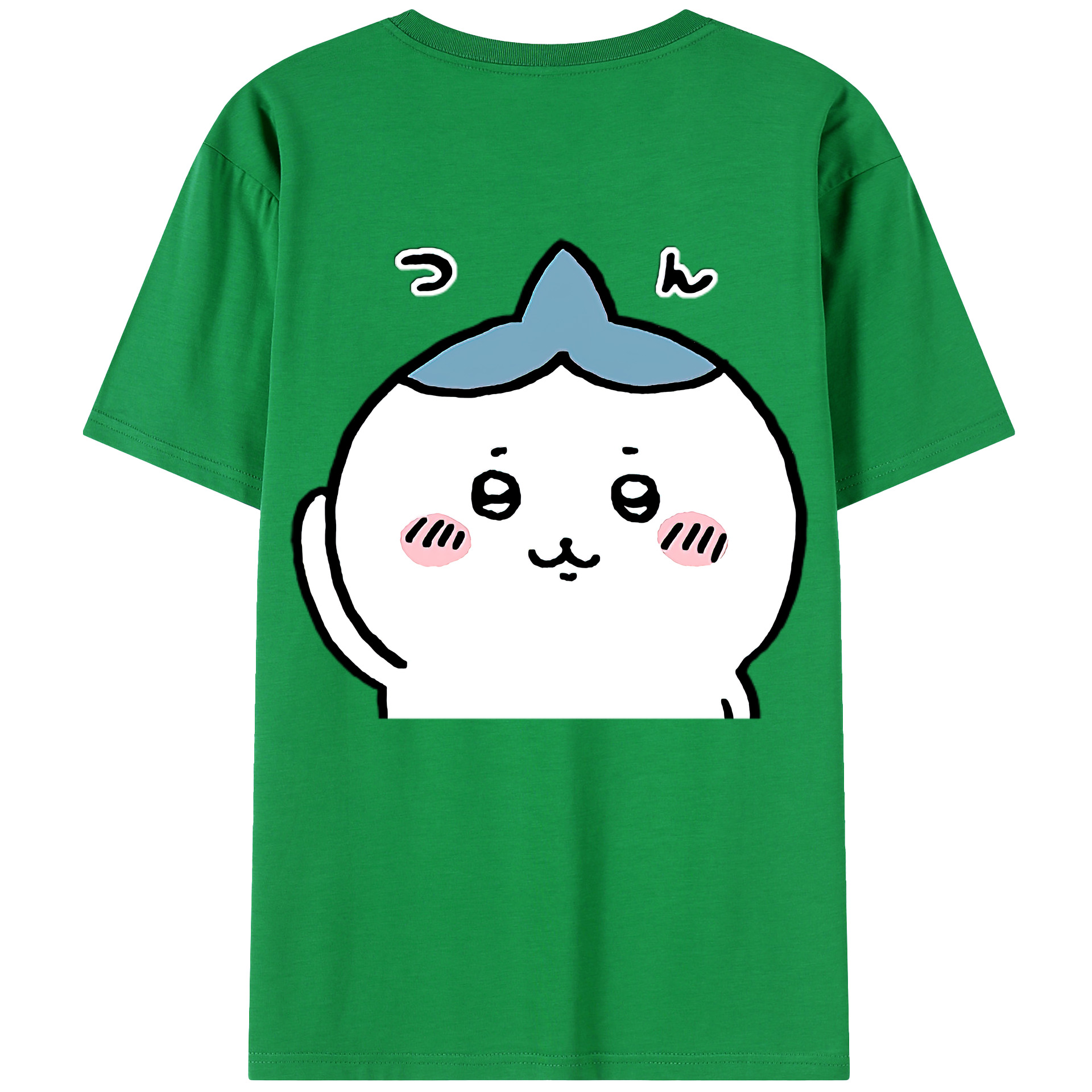 （画像用） ちいかわ ハチワレ Chii-kawa hachiware 綿100％ メンズ半袖Tシャツ（バックプリント） 通気性