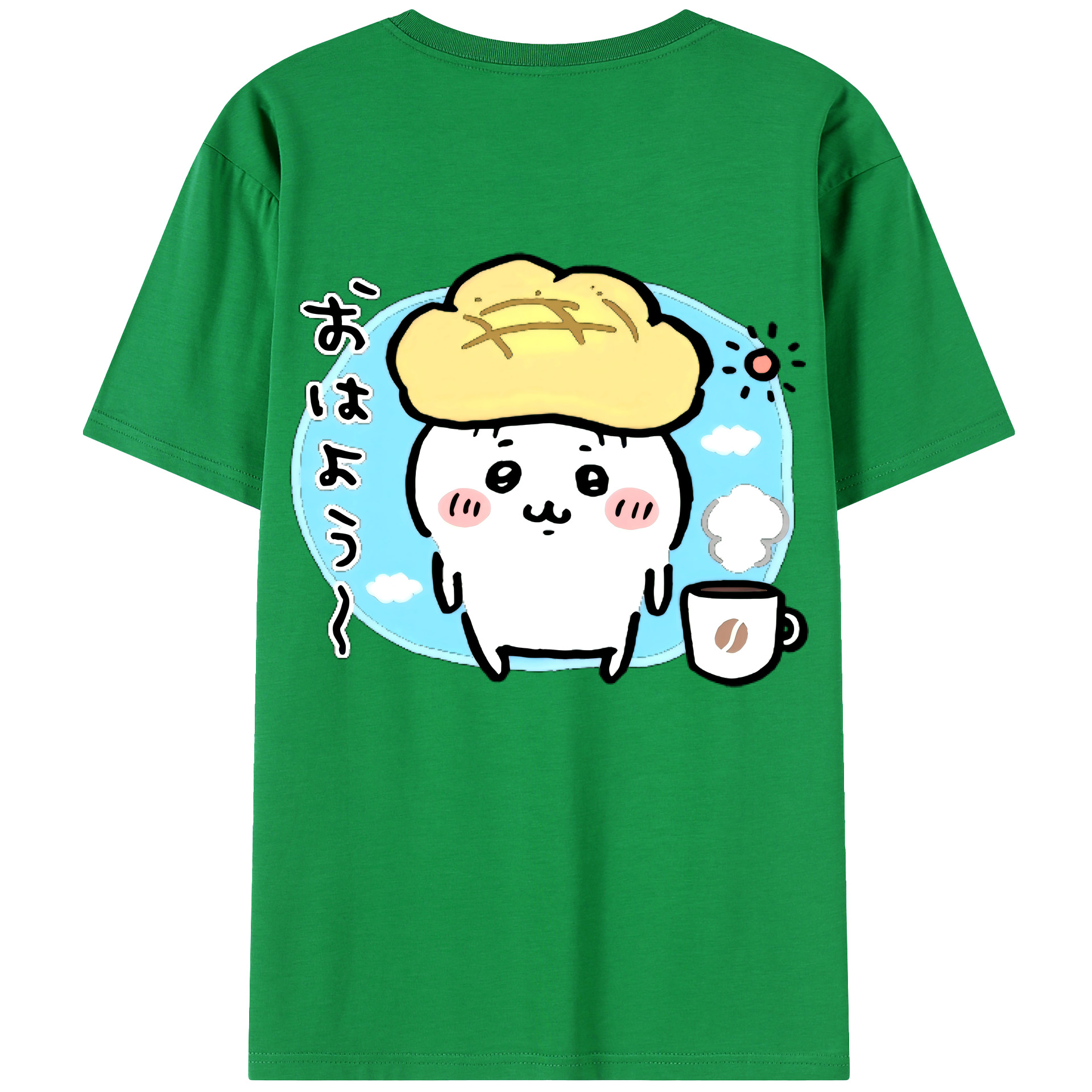 （画像用） ちいかわ ちいかわ Chii-kawa chiikawa 綿100％ メンズ半袖Tシャツ（バックプリント） 通気性