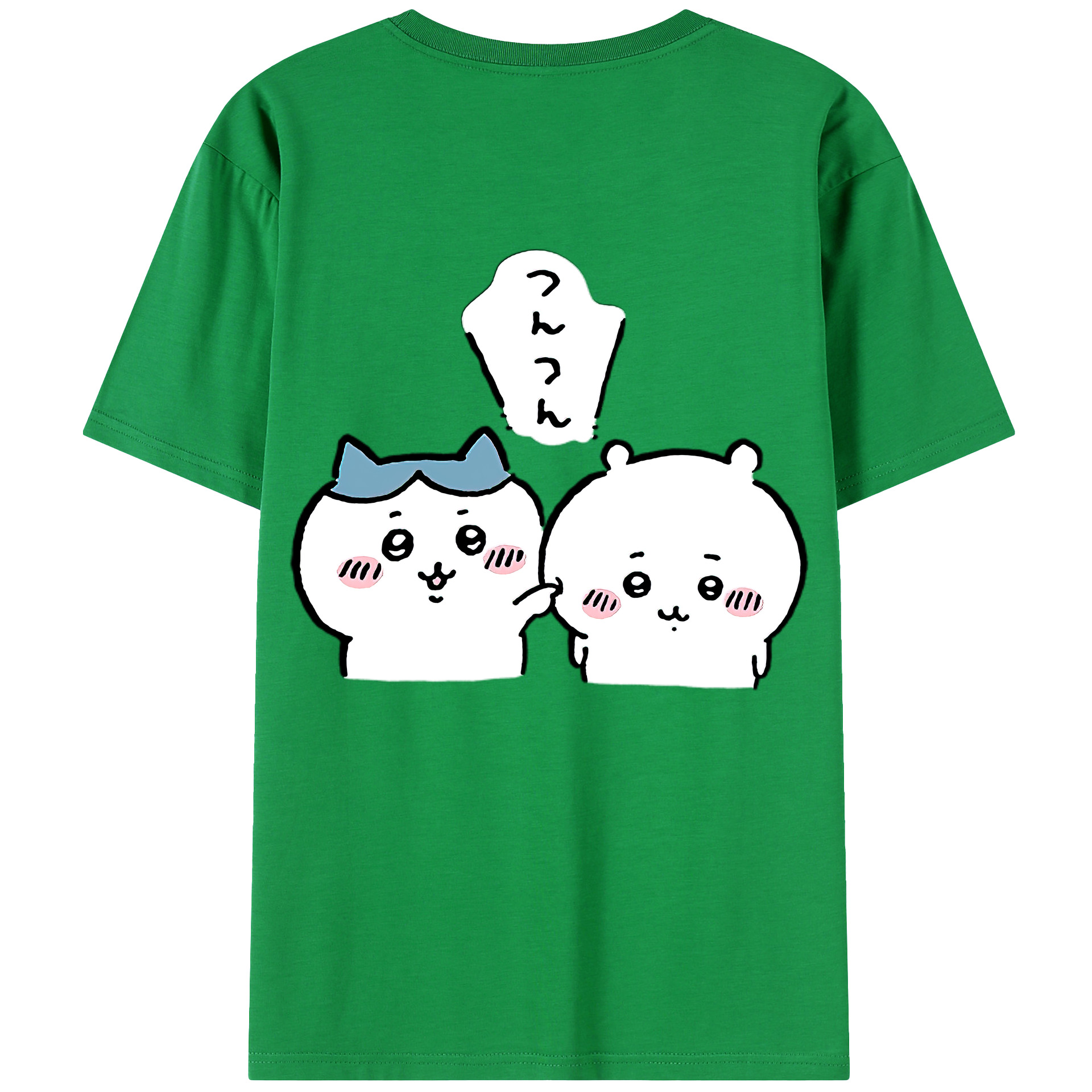 （画像用） ちいかわ ちいかわ Chii-kawa chiikawa 綿100％ メンズ半袖Tシャツ（バックプリント） 通気性