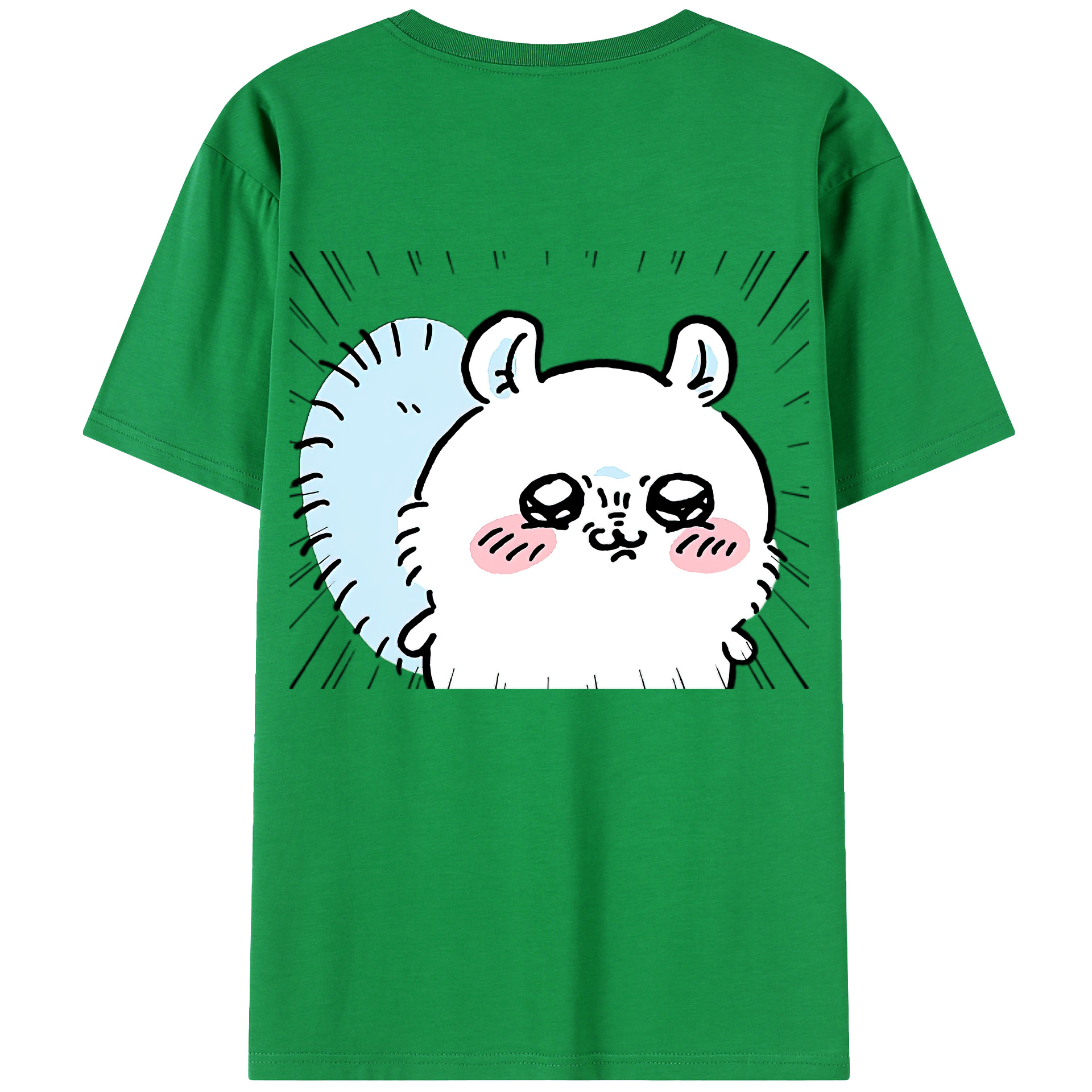 （画像用） ちいかわ モモンガ Chii-kawa Momonga 綿100％ メンズ半袖Tシャツ（バックプリント） 通気性