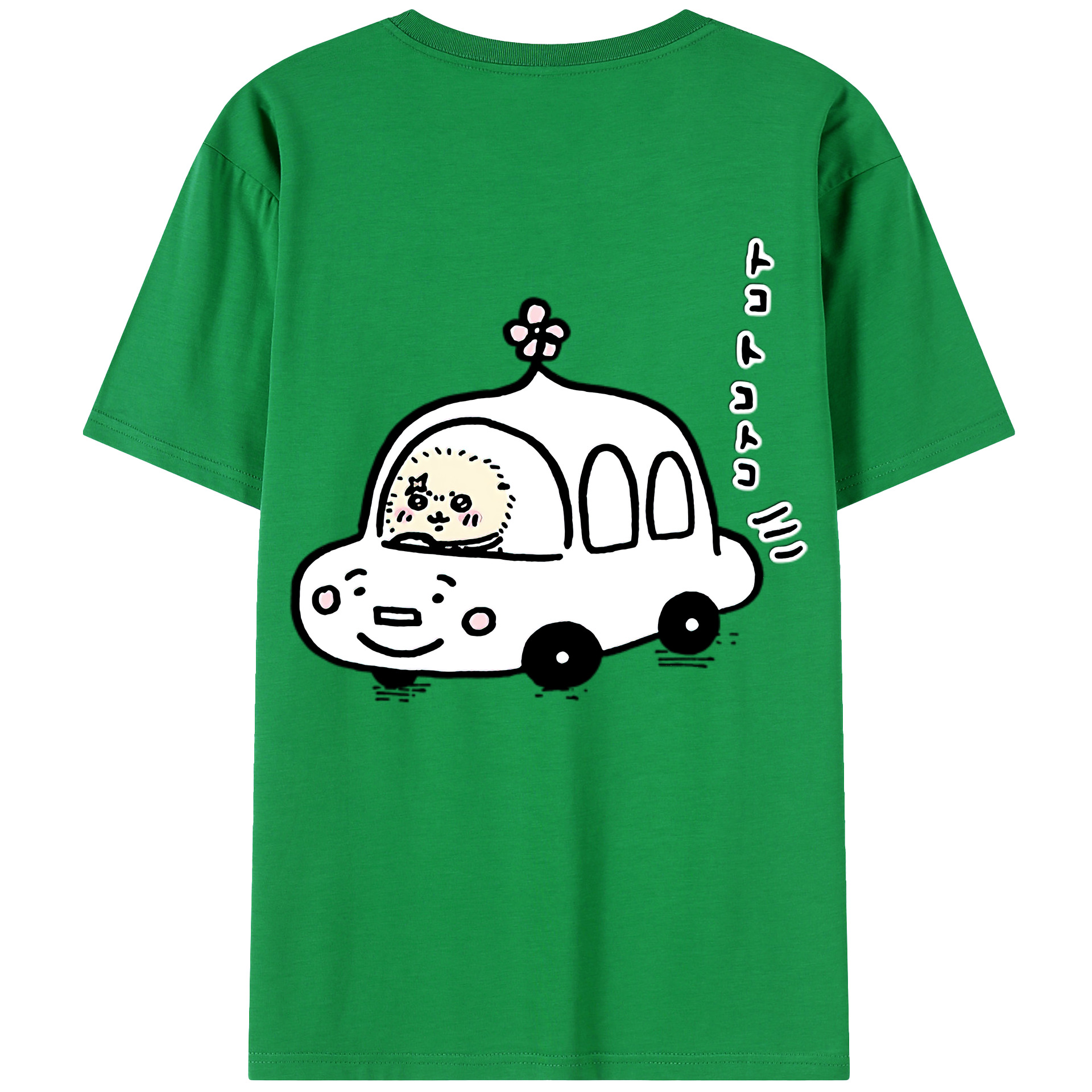 （画像用） ちいかわ ラッコ Chii-kawa Sea otter 綿100％ メンズ半袖Tシャツ（バックプリント） 通気性