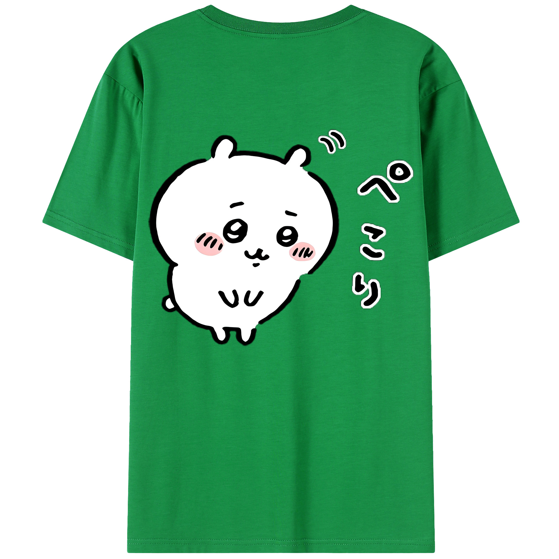 （画像用） ちいかわ ちいかわ Chii-kawa chiikawa 綿100％ メンズ半袖Tシャツ（バックプリント） 通気性