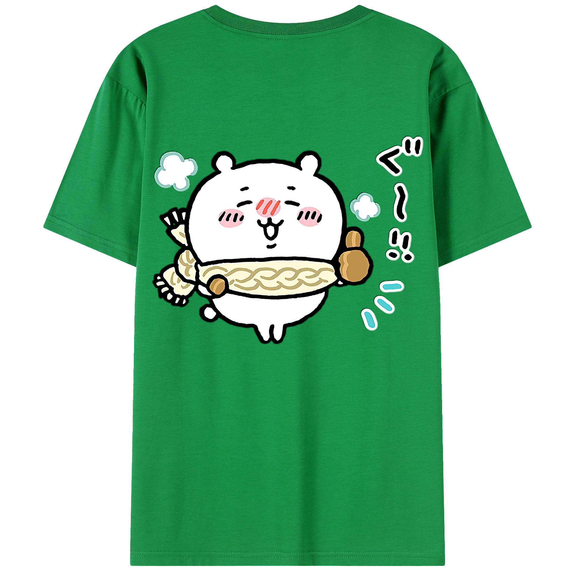 （画像用） ちいかわ ちいかわ Chii-kawa chiikawa 綿100％ メンズ半袖Tシャツ（バックプリント） 通気性