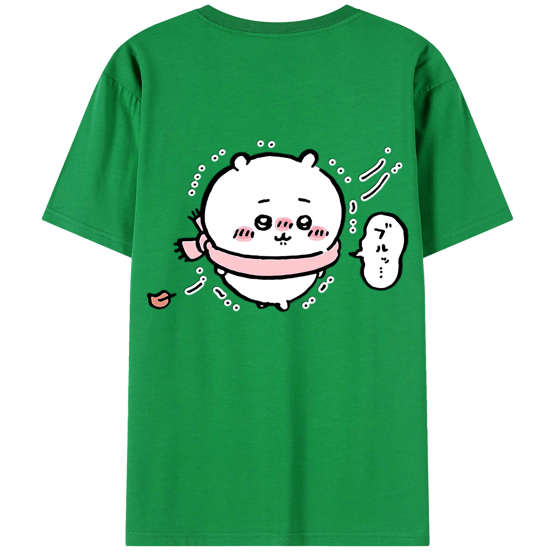（画像用） ちいかわ ちいかわ Chii-kawa chiikawa 綿100％ メンズ半袖Tシャツ（バックプリント） 通気性