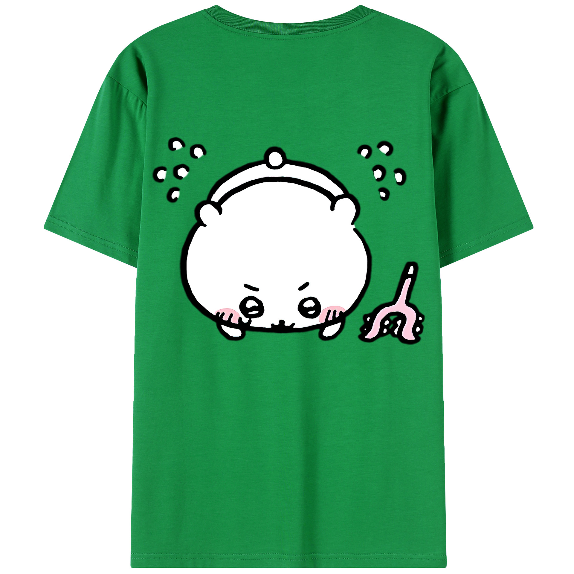 （画像用） ちいかわ ちいかわ Chii-kawa chiikawa 綿100％ メンズ半袖Tシャツ（バックプリント） 通気性