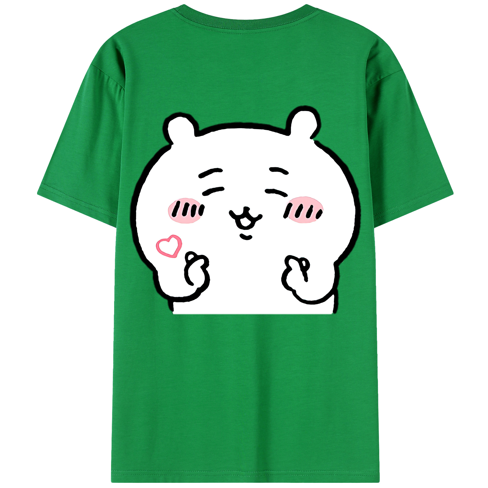（画像用） ちいかわ ちいかわ Chii-kawa chiikawa 綿100％ メンズ半袖Tシャツ（バックプリント） 通気性