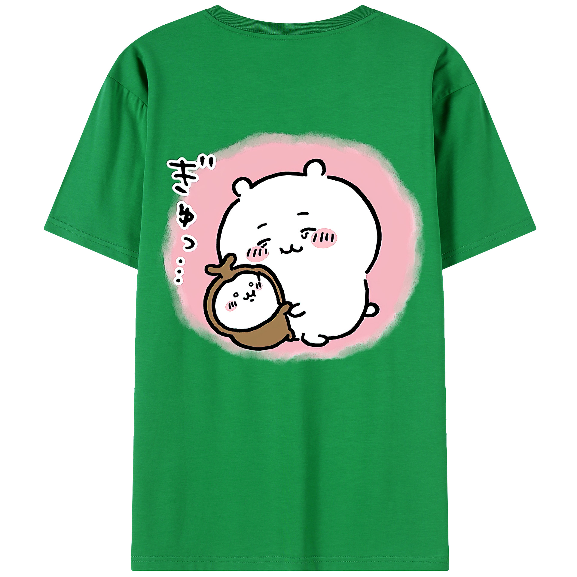 （画像用） ちいかわ ちいかわ Chii-kawa chiikawa 綿100％ メンズ半袖Tシャツ（バックプリント） 通気性