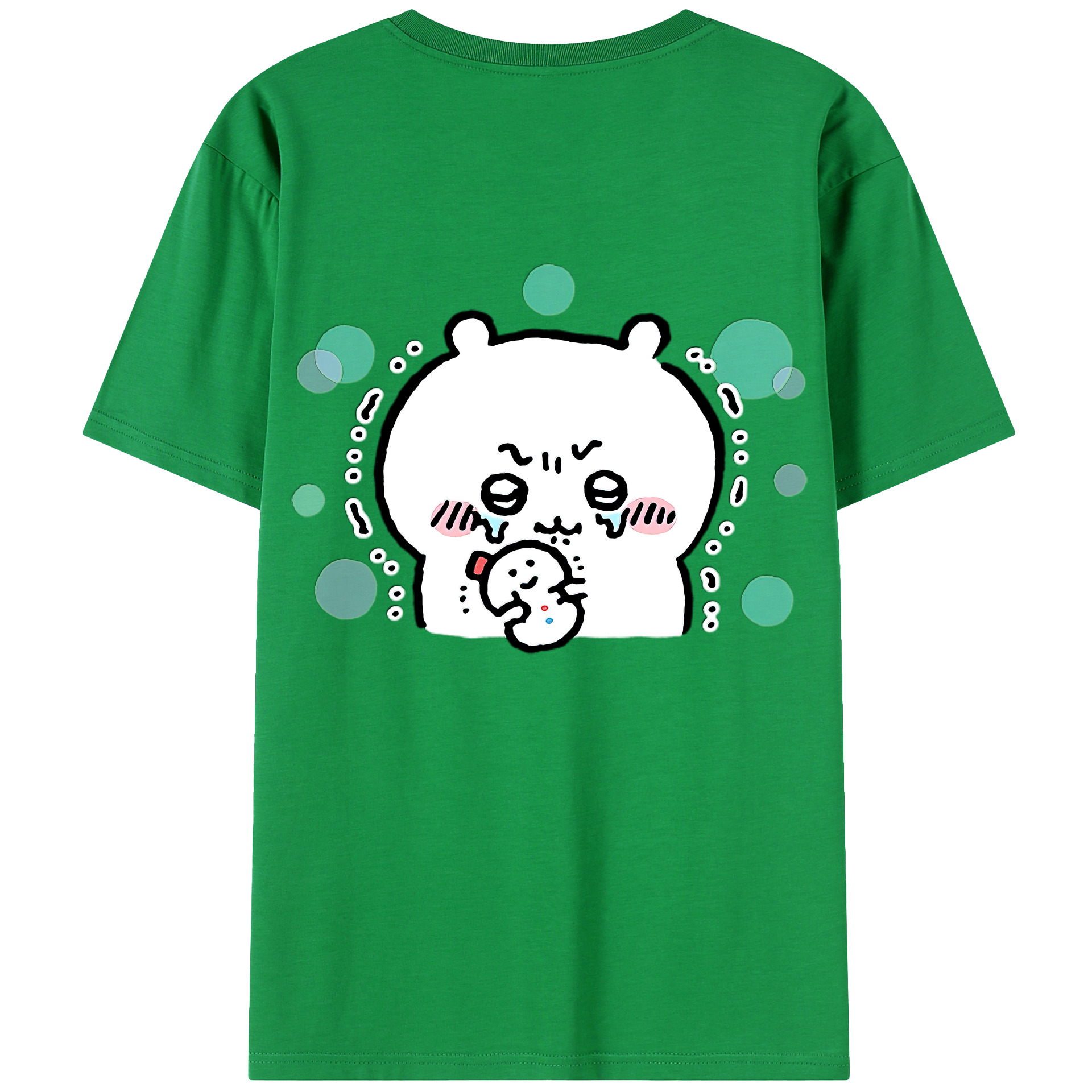 （画像用） ちいかわ ちいかわ Chii-kawa chiikawa 綿100％ メンズ半袖Tシャツ（バックプリント） 通気性
