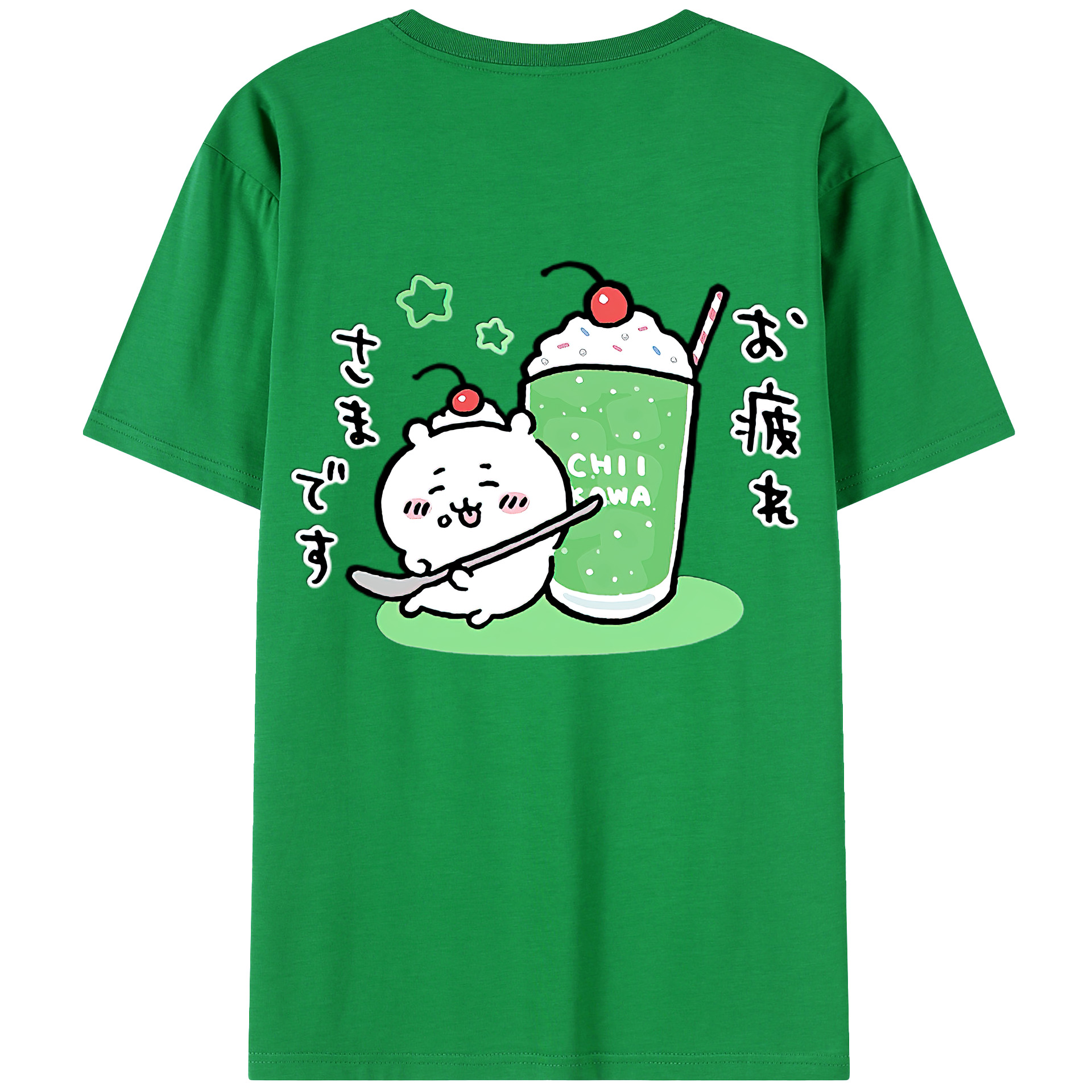 （画像用） ちいかわ ちいかわ Chii-kawa chiikawa 綿100％ メンズ半袖Tシャツ（バックプリント） 通気性