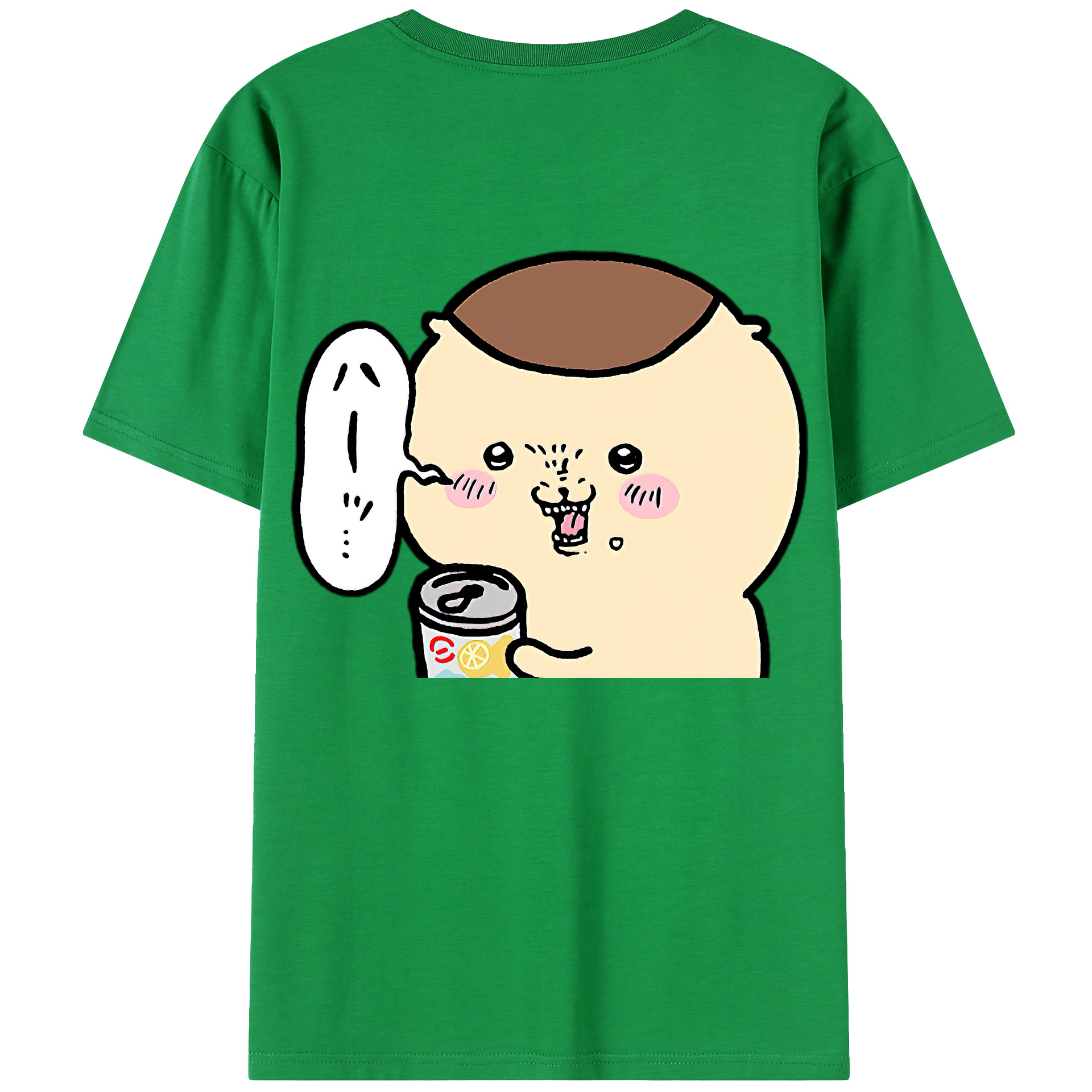 （画像用） ちいかわ くりまんじゅう Chii-kawa kuri manjū 綿100％ メンズ半袖Tシャツ（バックプリント） 通気性