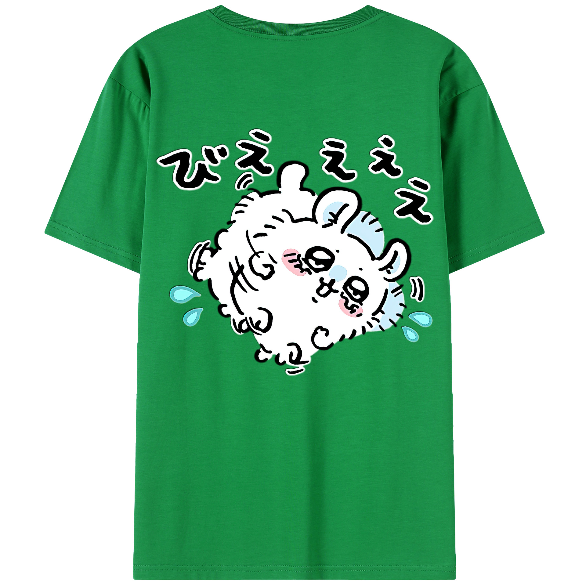 （画像用） ちいかわ モモンガ Chii-kawa Momonga 綿100％ メンズ半袖Tシャツ（バックプリント） 通気性