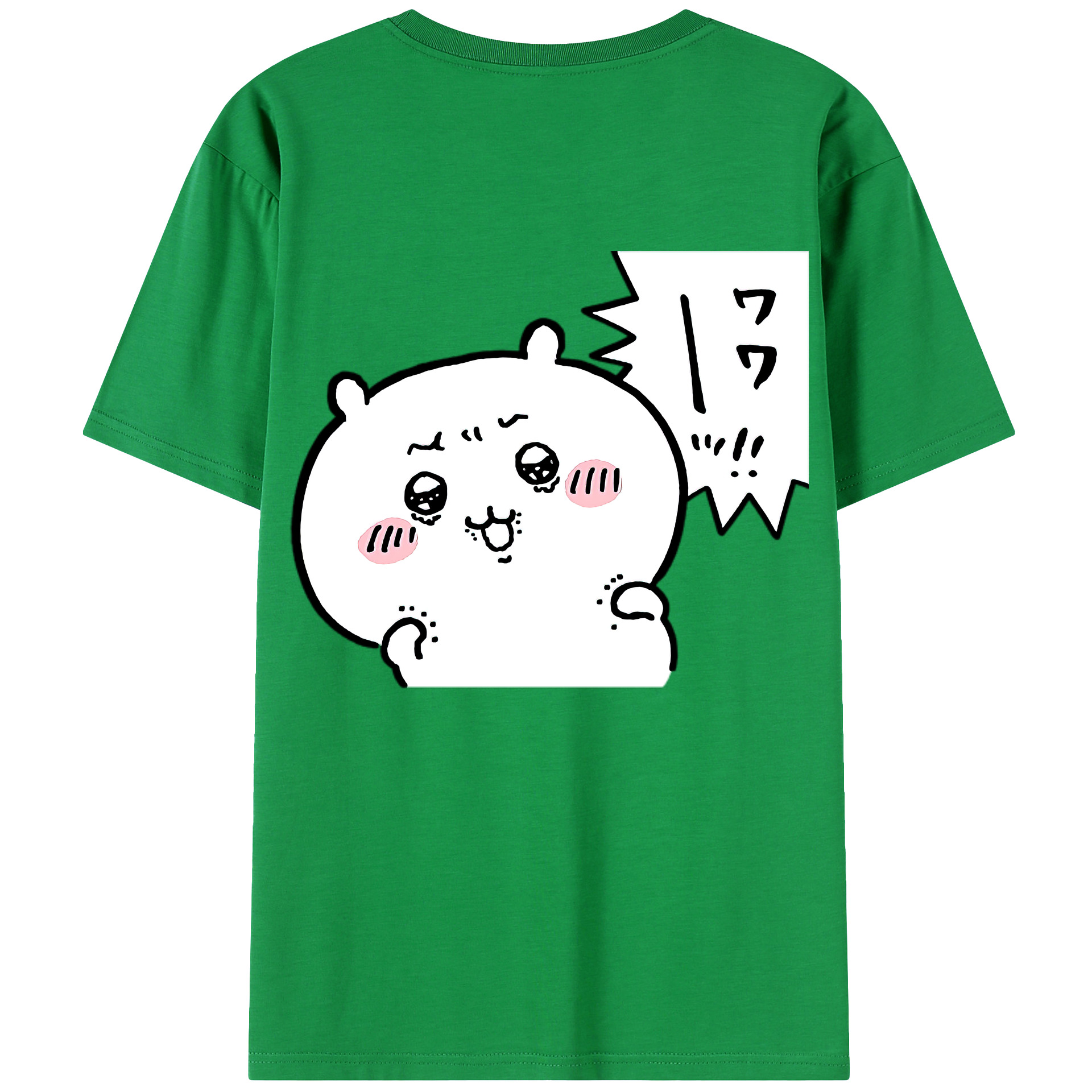 （画像用） ちいかわ ちいかわ Chii-kawa chiikawa 綿100％ メンズ半袖Tシャツ（バックプリント） 通気性