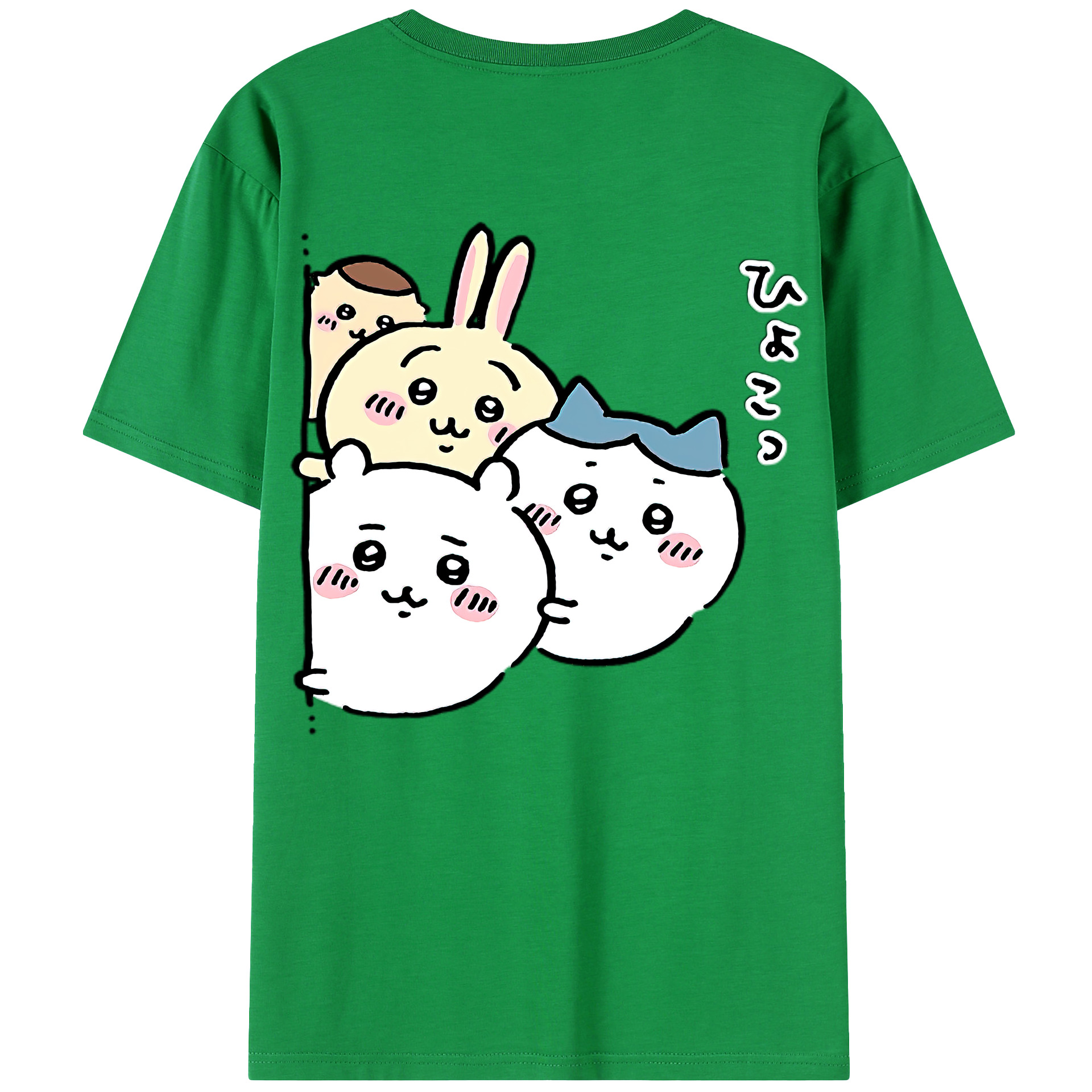 （画像用） ちいかわ ちいかわ Chii-kawa chiikawa 綿100％ メンズ半袖Tシャツ（バックプリント） 通気性