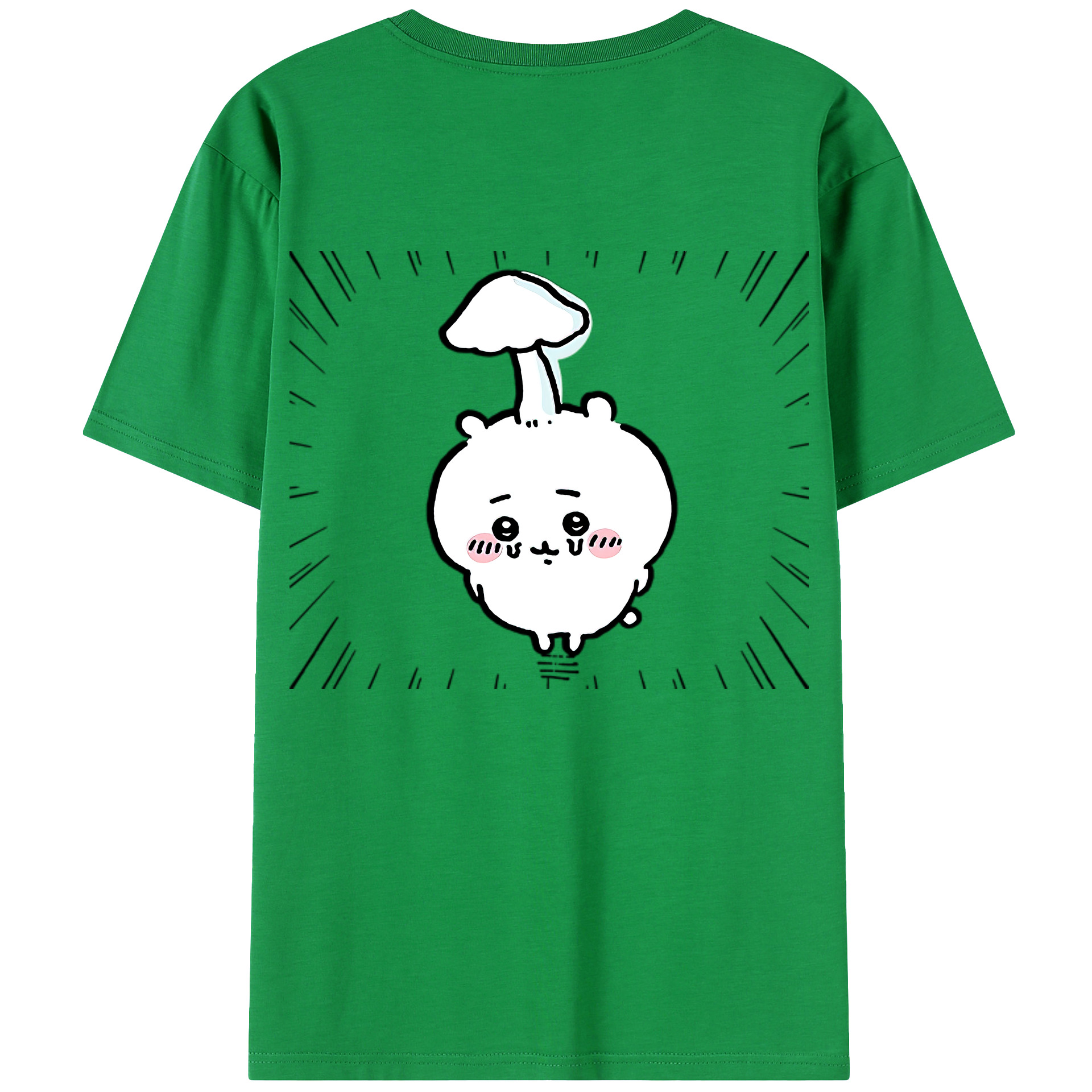 （画像用） ちいかわ ちいかわ Chii-kawa chiikawa 綿100％ メンズ半袖Tシャツ（バックプリント） 通気性