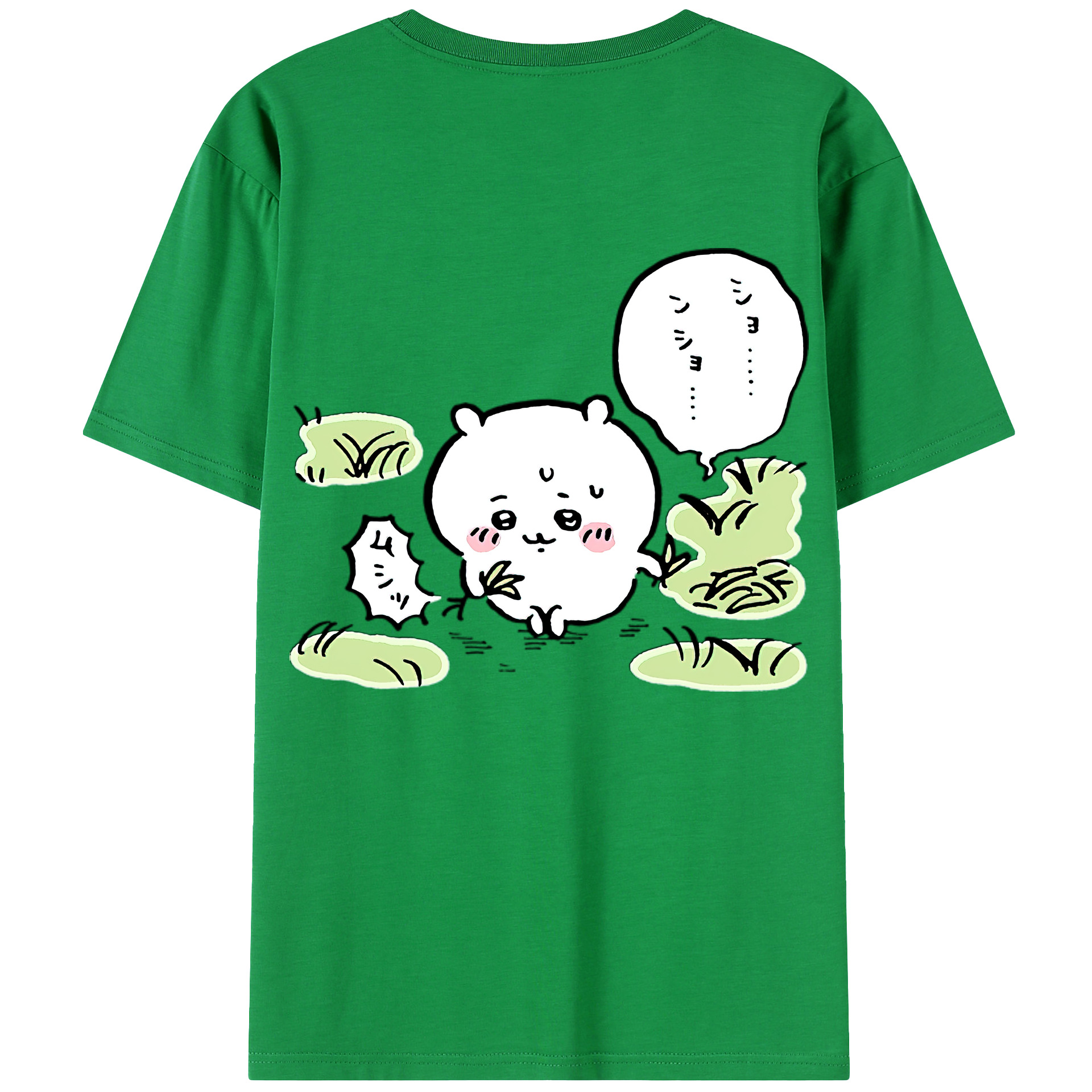 （画像用） ちいかわ ちいかわ Chii-kawa chiikawa 綿100％ メンズ半袖Tシャツ（バックプリント） 通気性
