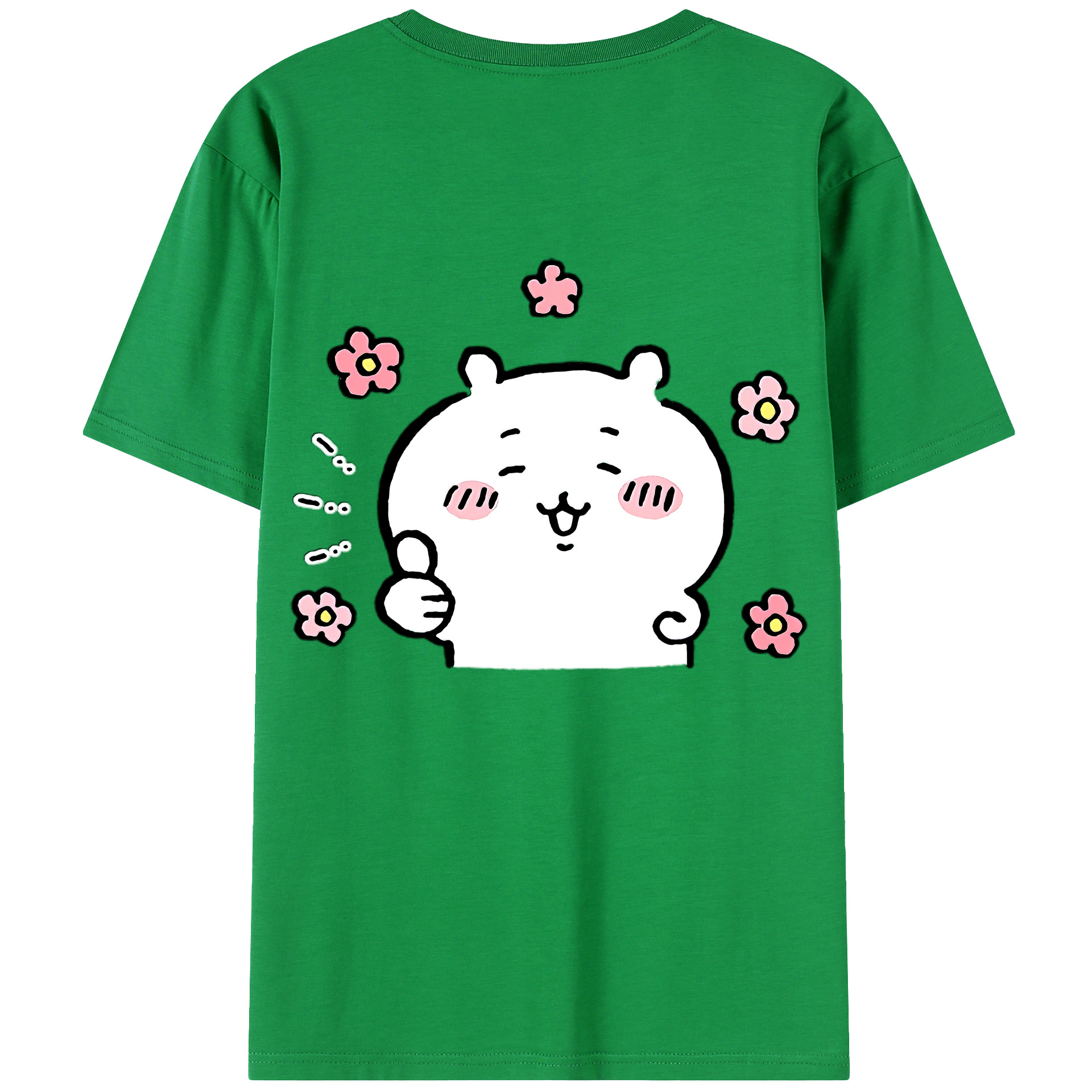 （画像用） ちいかわ ちいかわ Chii-kawa chiikawa 綿100％ メンズ半袖Tシャツ（バックプリント） 通気性