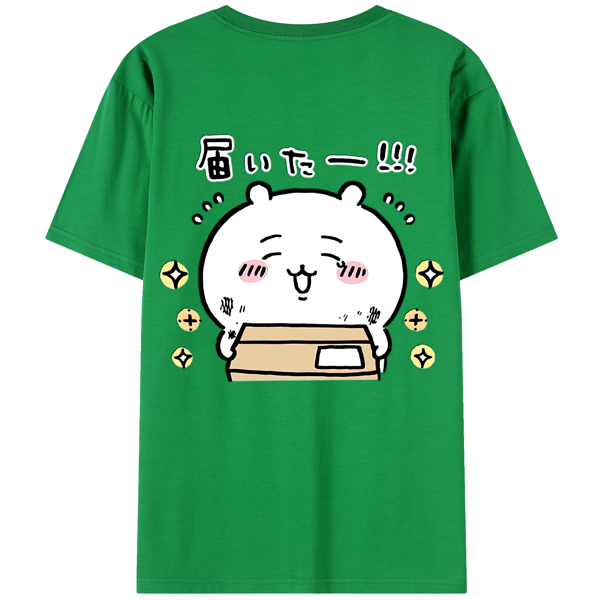 （画像用） ちいかわ ちいかわ Chii-kawa chiikawa 綿100％ メンズ半袖Tシャツ（バックプリント） 通気性