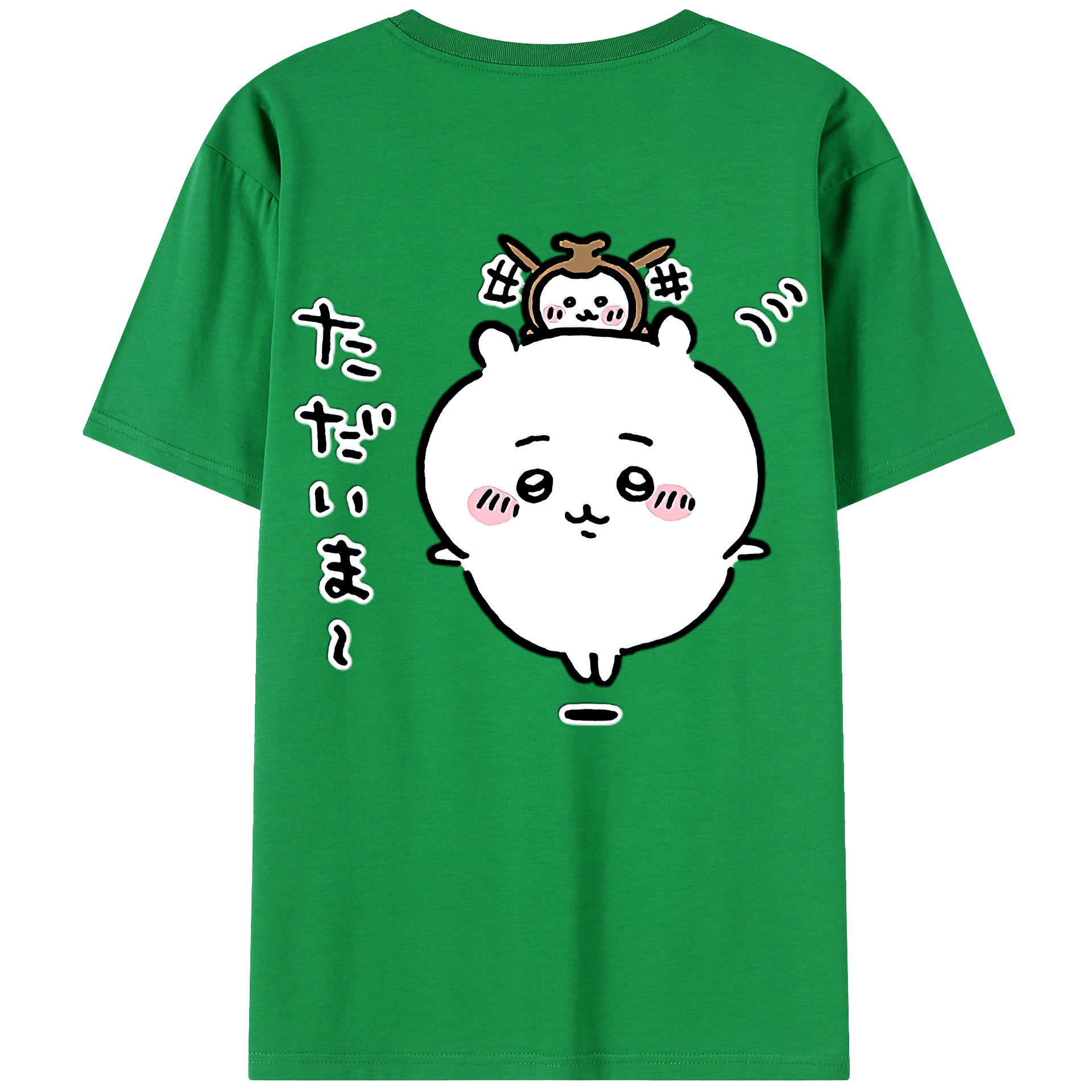 （画像用） ちいかわ ちいかわ Chii-kawa chiikawa 綿100％ メンズ半袖Tシャツ（バックプリント） 通気性