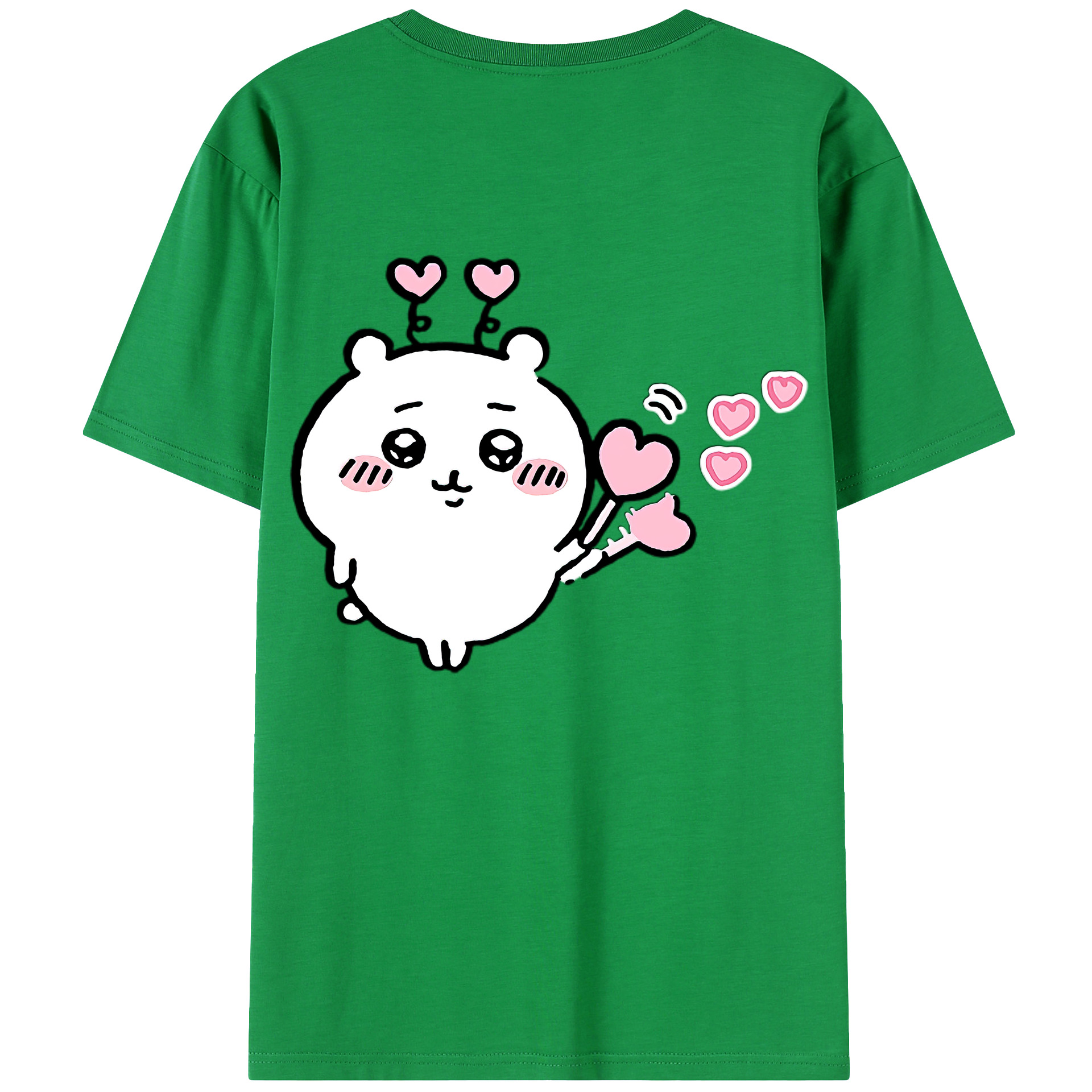 （画像用） ちいかわ ちいかわ Chii-kawa chiikawa 綿100％ メンズ半袖Tシャツ（バックプリント） 通気性
