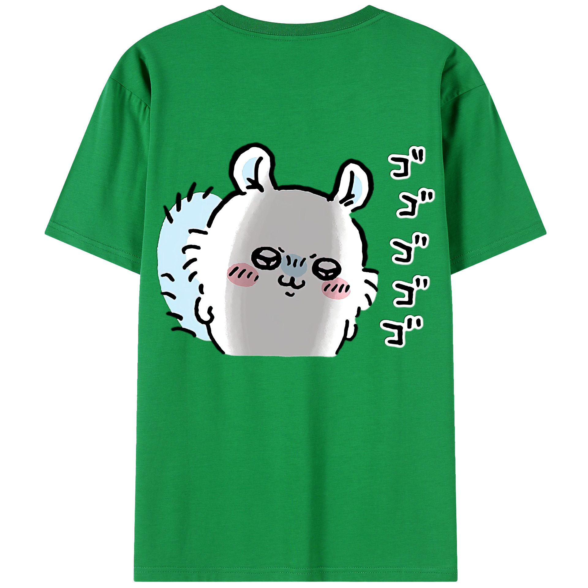 （画像用） ちいかわ モモンガ Chii-kawa Momonga 綿100％ メンズ半袖Tシャツ（バックプリント） 通気性