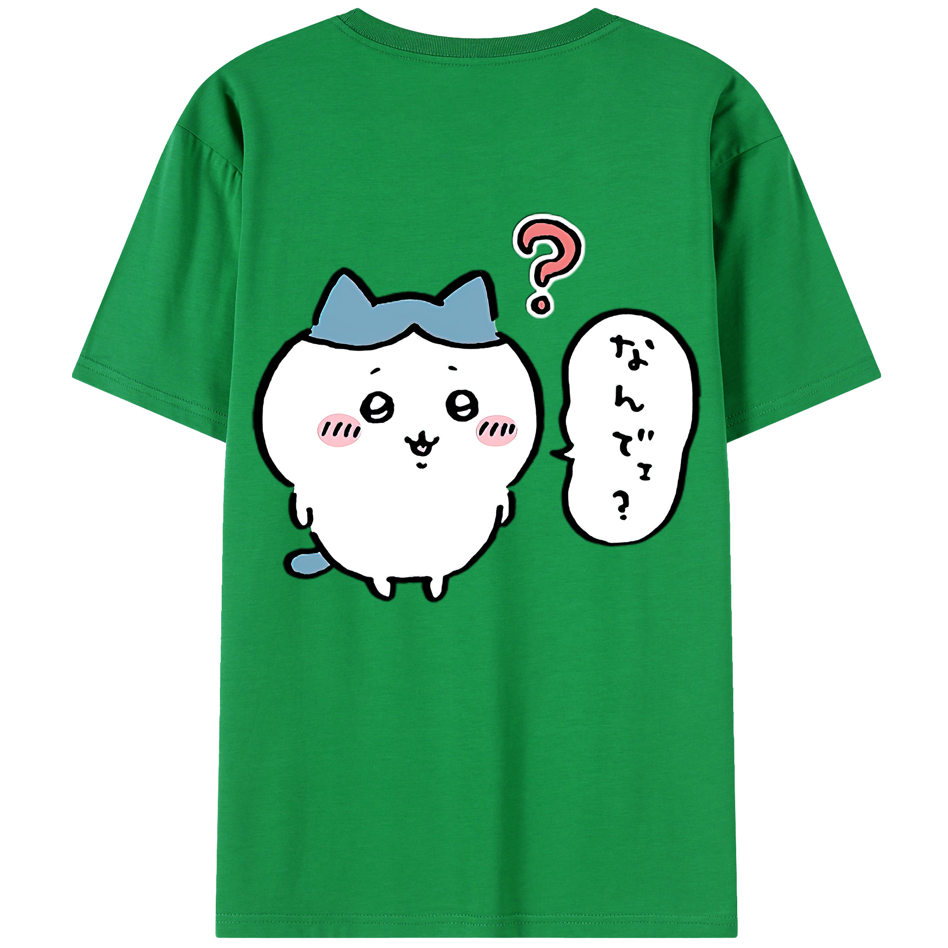 （画像用） ちいかわ ハチワレ Chii-kawa hachiware 綿100％ メンズ半袖Tシャツ（バックプリント） 通気性