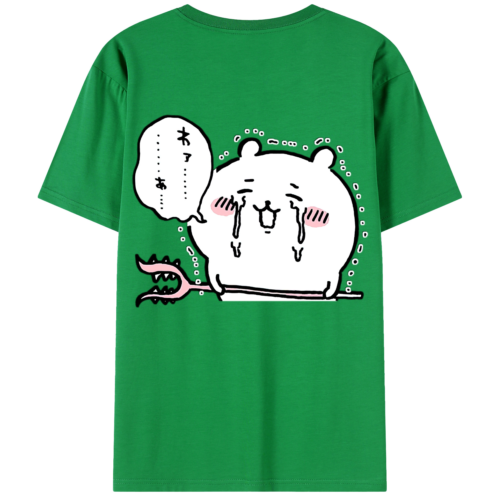 （画像用） ちいかわ ちいかわ Chii-kawa chiikawa 綿100％ メンズ半袖Tシャツ（バックプリント） 通気性
