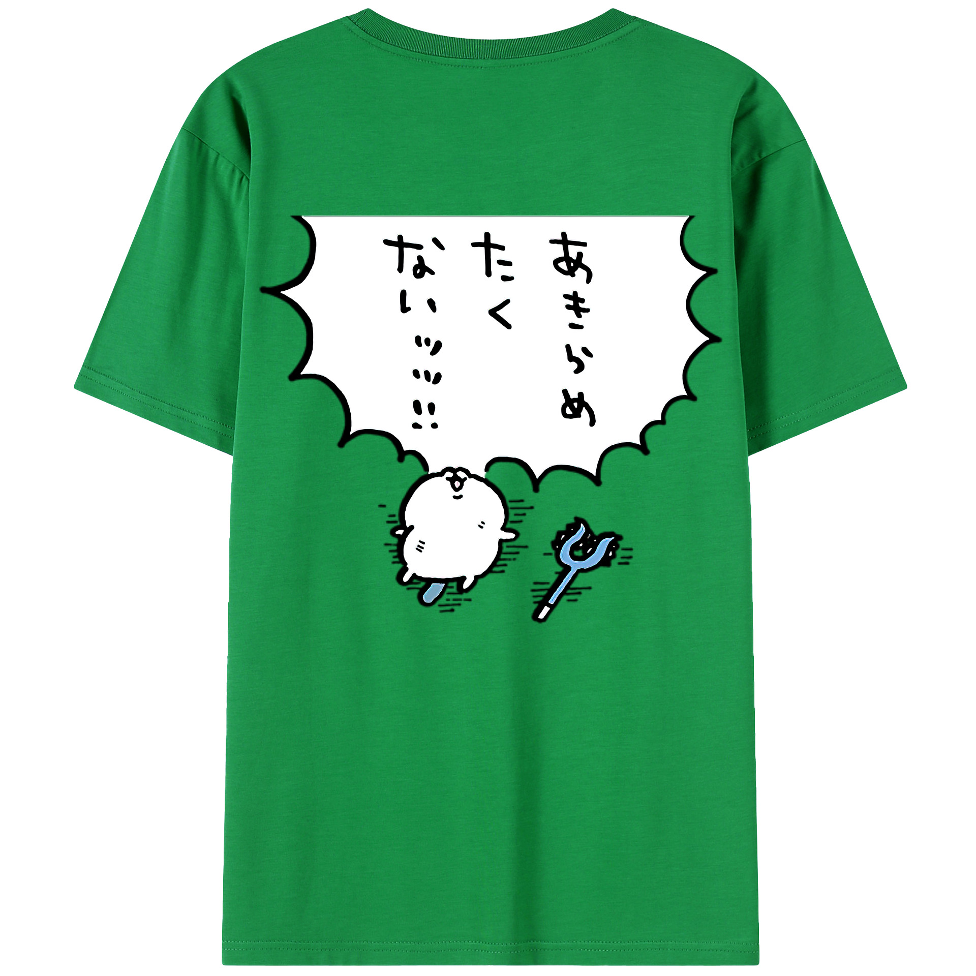 （画像用） ちいかわ ちいかわ Chii-kawa chiikawa 綿100％ メンズ半袖Tシャツ（バックプリント） 通気性