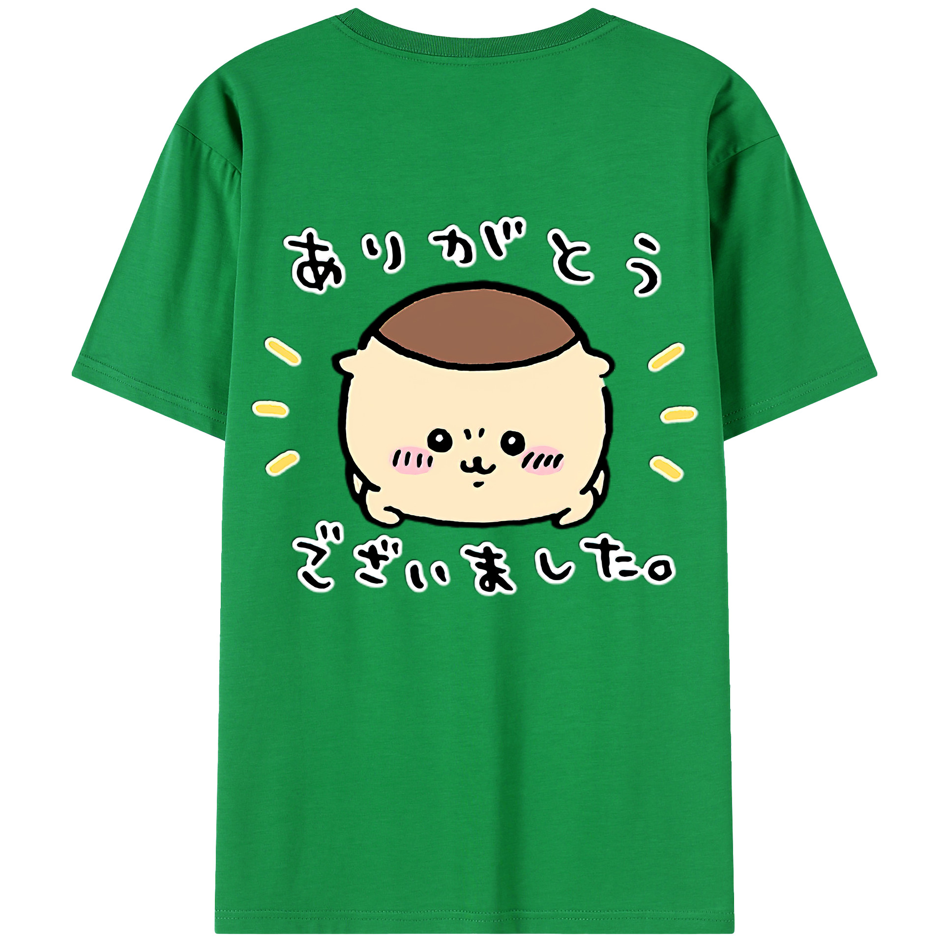 （画像用） ちいかわ くりまんじゅう Chii-kawa kuri manjū 綿100％ メンズ半袖Tシャツ（バックプリント） 通気性
