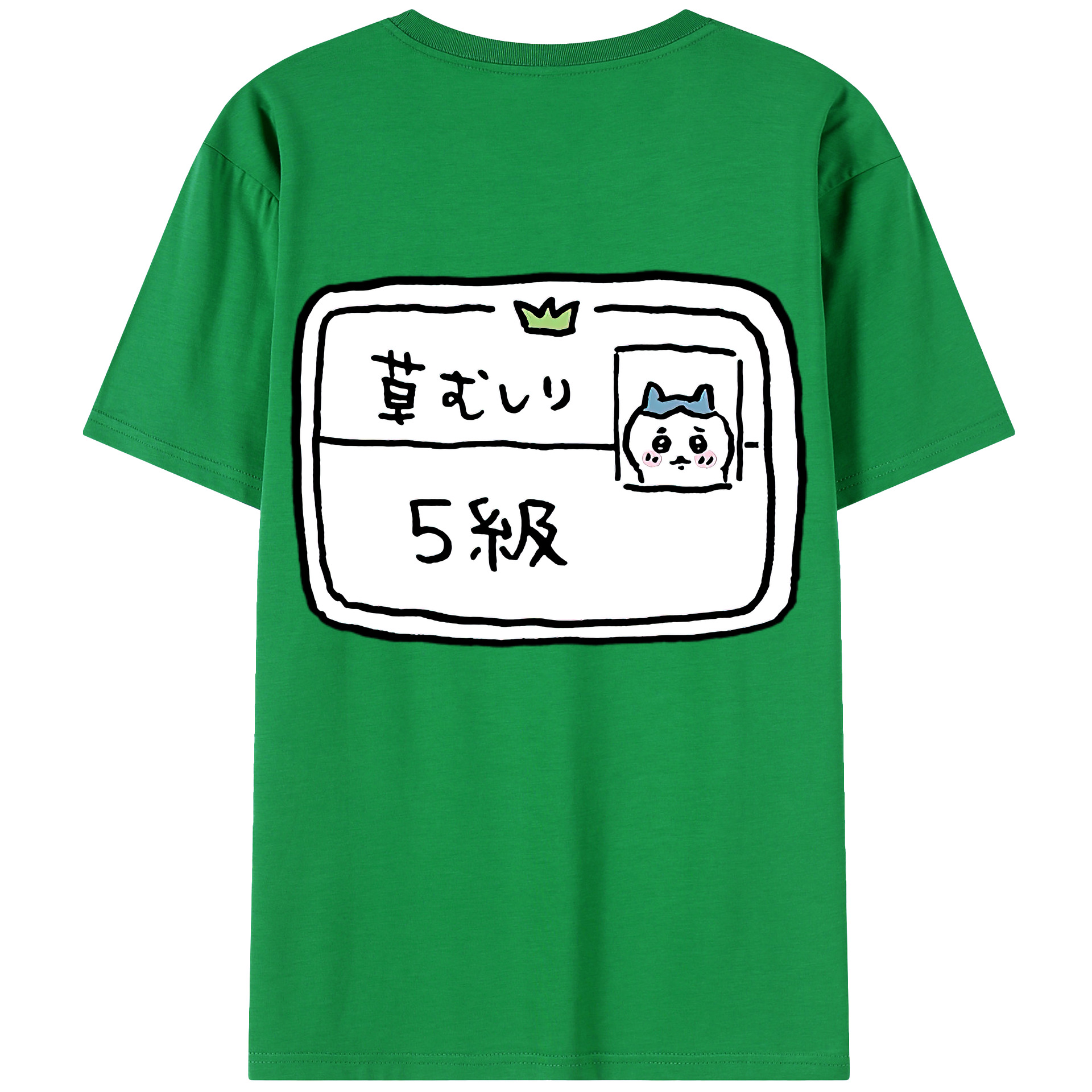 （画像用） ちいかわ ハチワレ Chii-kawa hachiware 綿100％ メンズ半袖Tシャツ（バックプリント） 通気性
