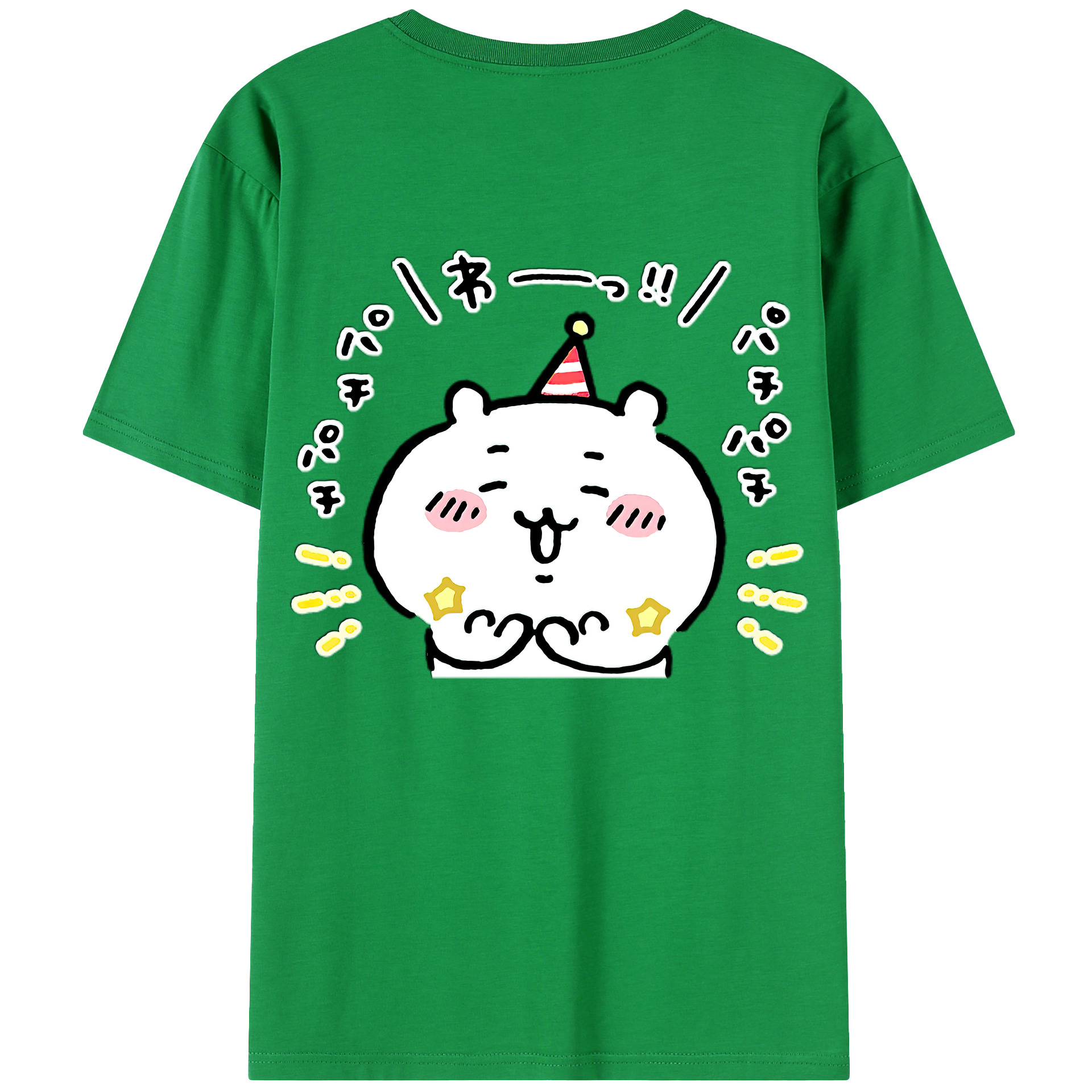 （画像用） ちいかわ ちいかわ Chii-kawa chiikawa 綿100％ メンズ半袖Tシャツ（バックプリント） 通気性