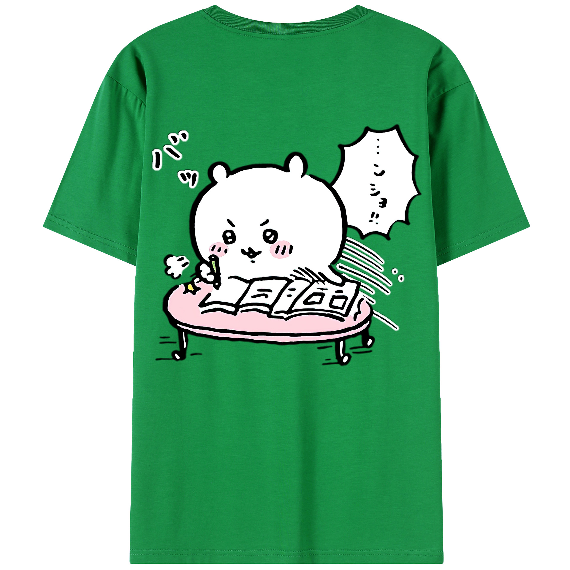 （画像用） ちいかわ ちいかわ Chii-kawa chiikawa 綿100％ メンズ半袖Tシャツ（バックプリント） 通気性