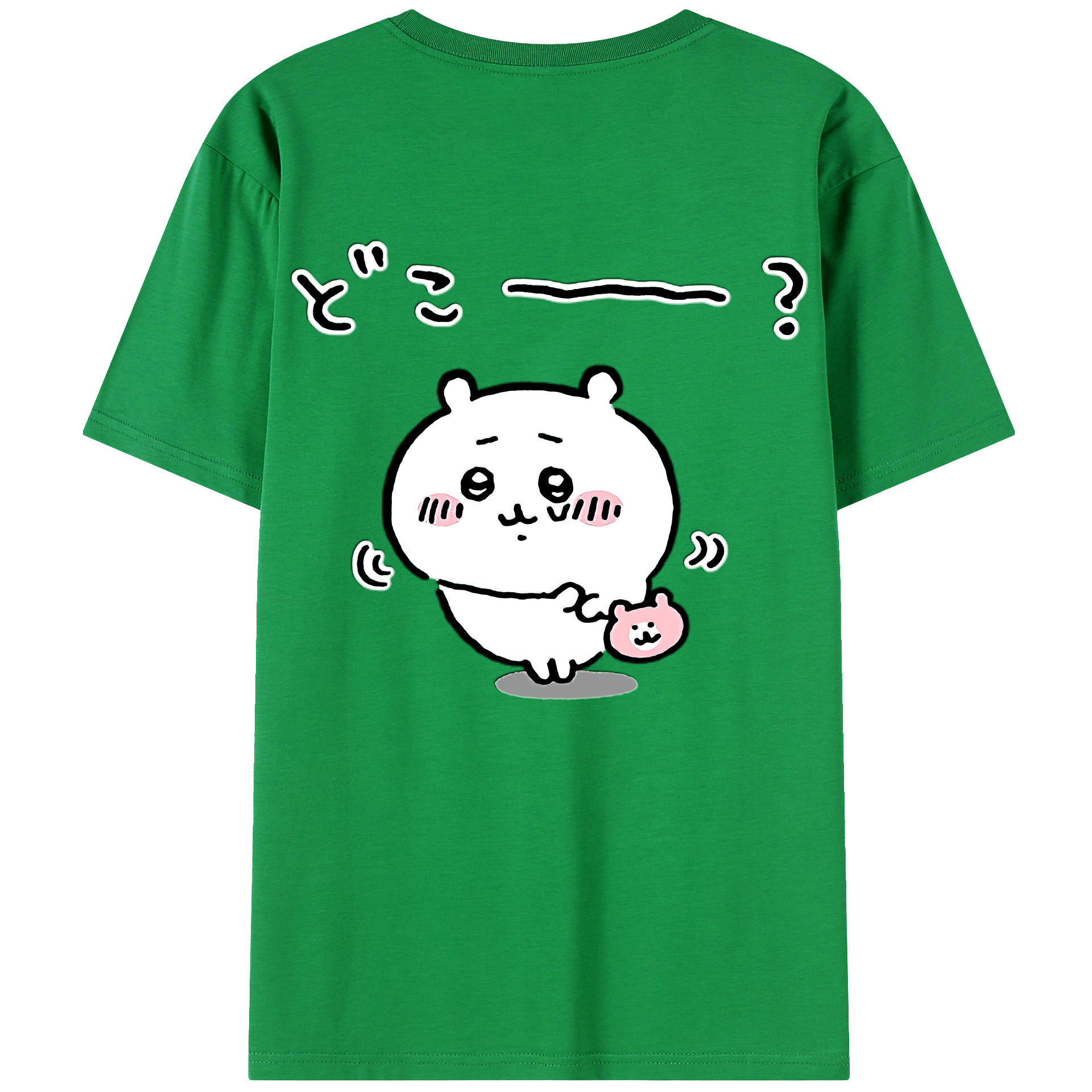 （画像用） ちいかわ ちいかわ Chii-kawa chiikawa 綿100％ メンズ半袖Tシャツ（バックプリント） 通気性