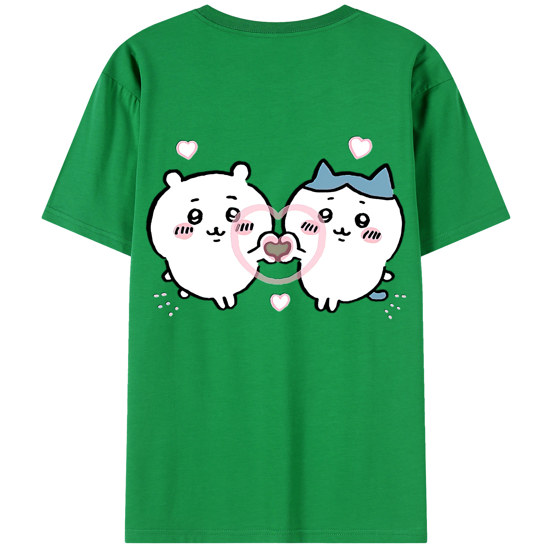 （画像用） ちいかわ ちいかわ Chii-kawa chiikawa 綿100％ メンズ半袖Tシャツ（バックプリント） 通気性