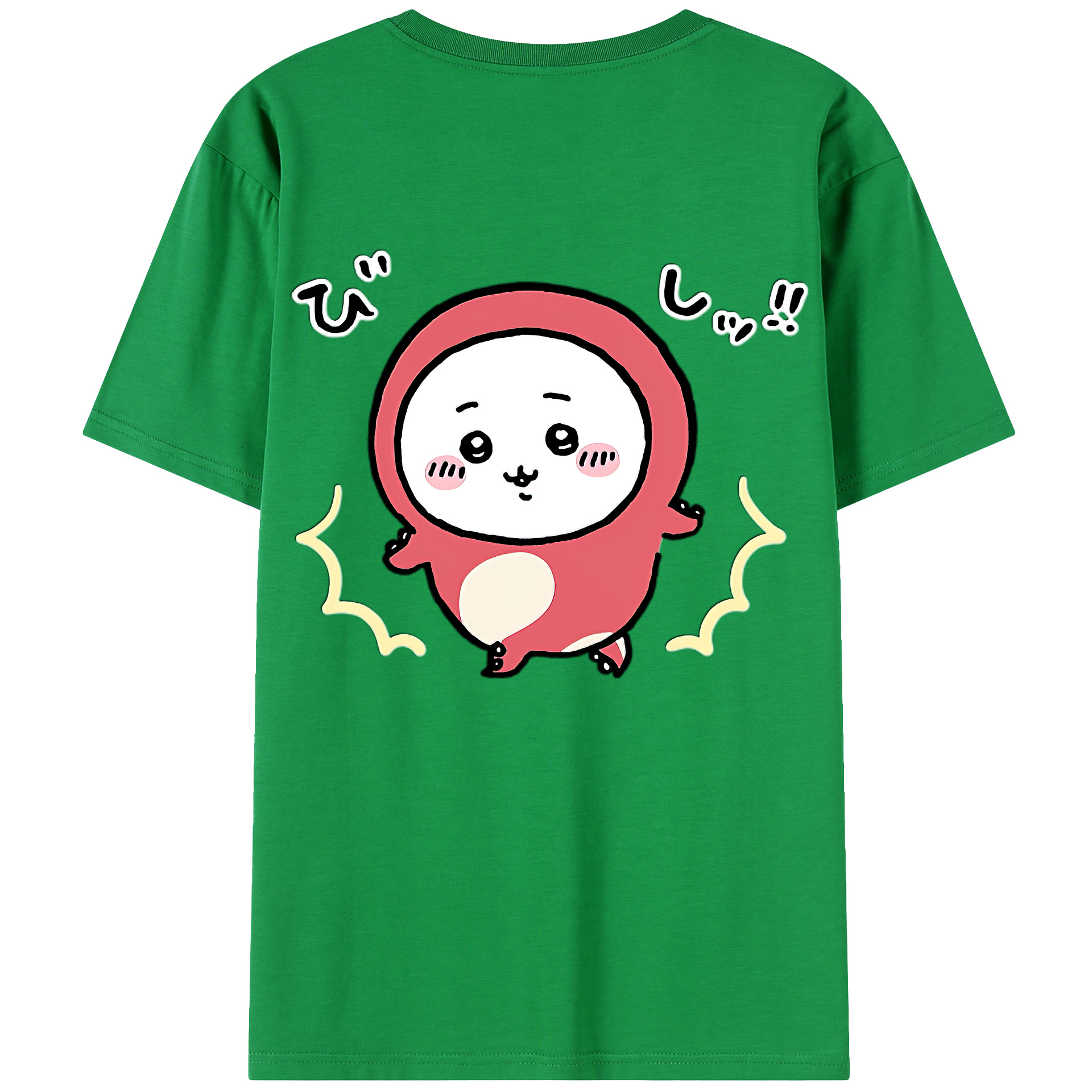 （画像用） ちいかわ ちいかわ Chii-kawa chiikawa 綿100％ メンズ半袖Tシャツ（バックプリント） 通気性
