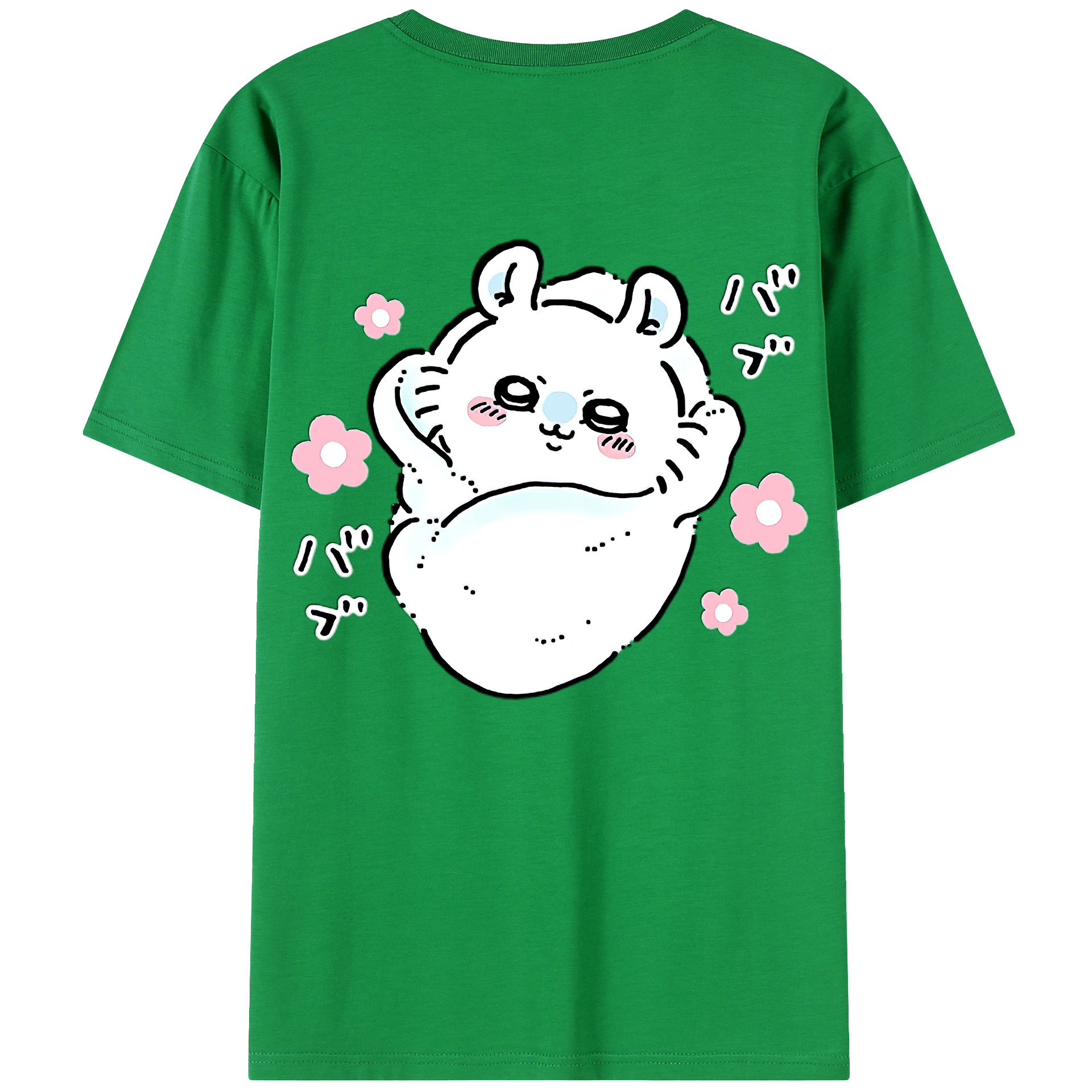 （画像用） ちいかわ モモンガ Chii-kawa Momonga 綿100％ メンズ半袖Tシャツ（バックプリント） 通気性