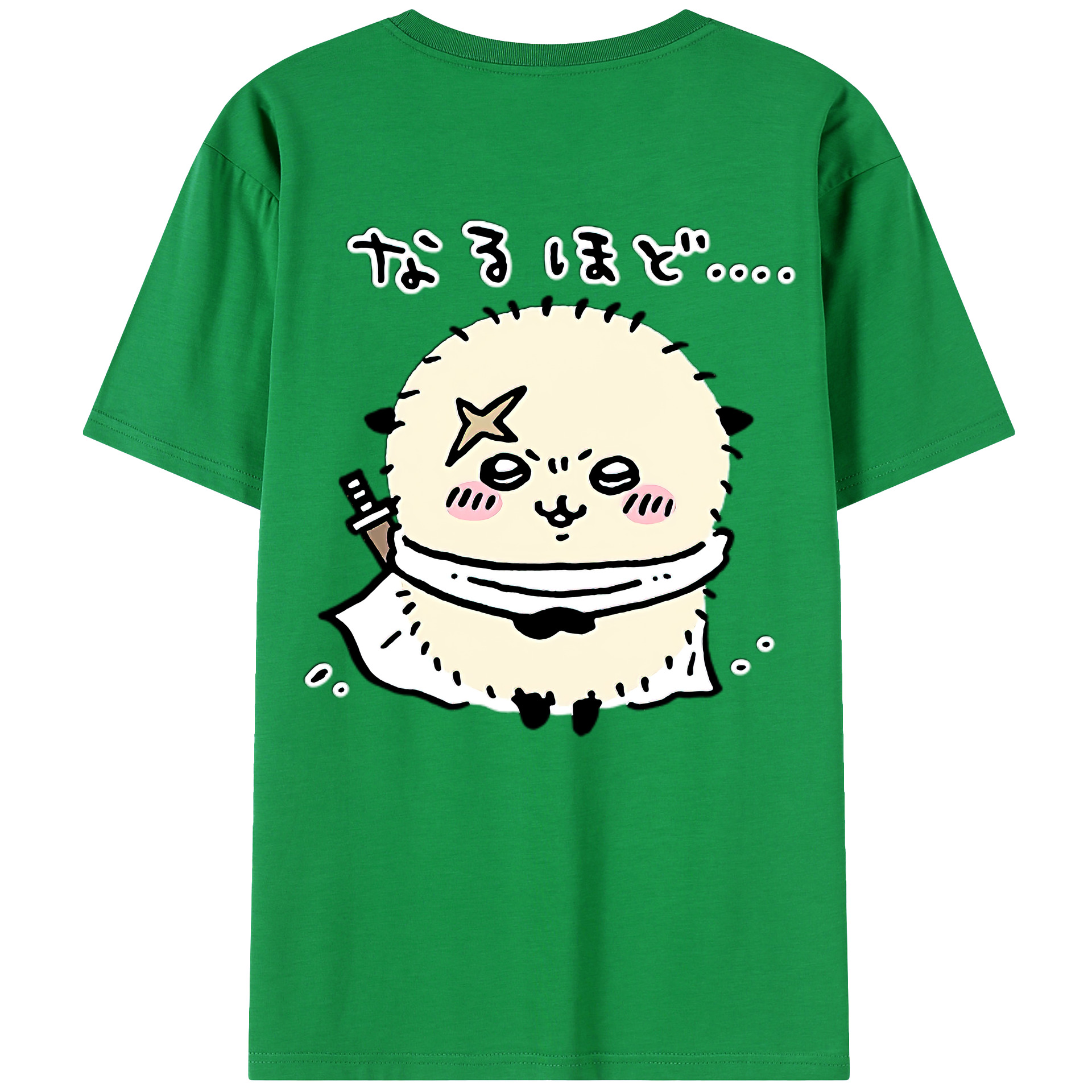 （画像用） ちいかわ ラッコ Chii-kawa Sea otter 綿100％ メンズ半袖Tシャツ（バックプリント） 通気性