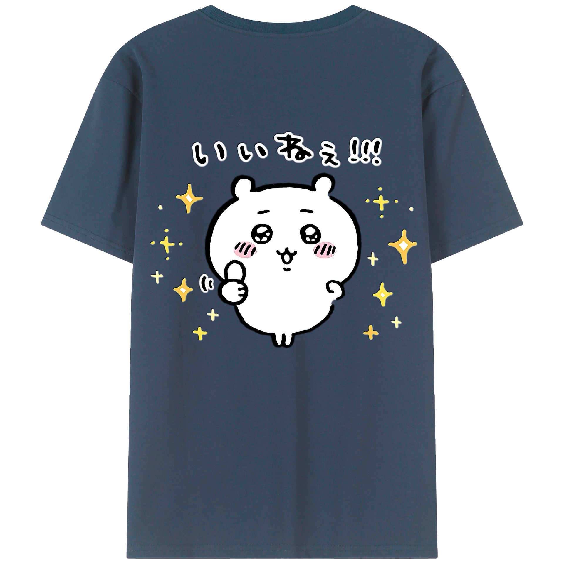 （画像用） ちいかわ ちいかわ Chii-kawa chiikawa 綿100％ メンズ半袖Tシャツ（バックプリント） 通気性