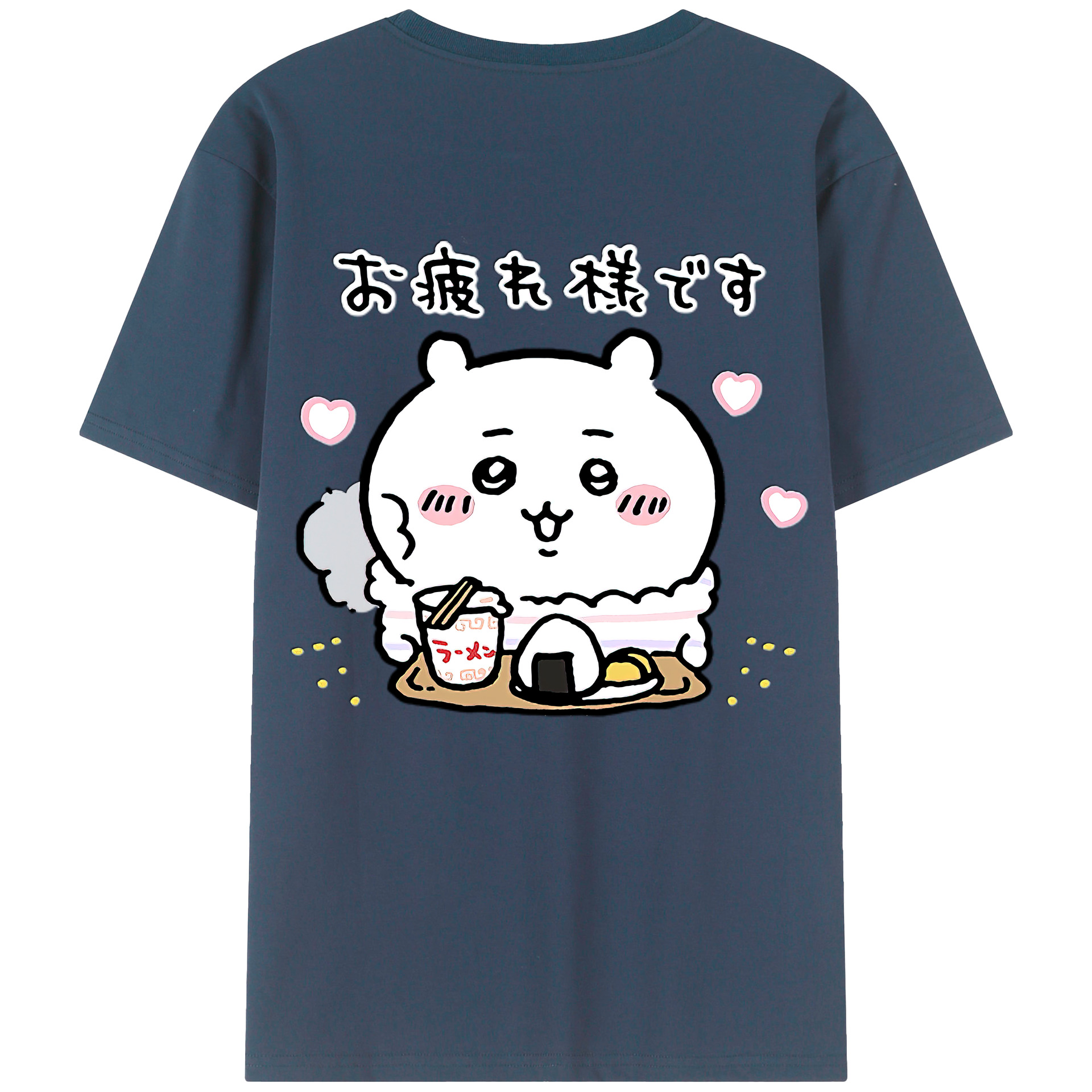 （画像用） ちいかわ ちいかわ Chii-kawa chiikawa 綿100％ メンズ半袖Tシャツ（バックプリント） 通気性