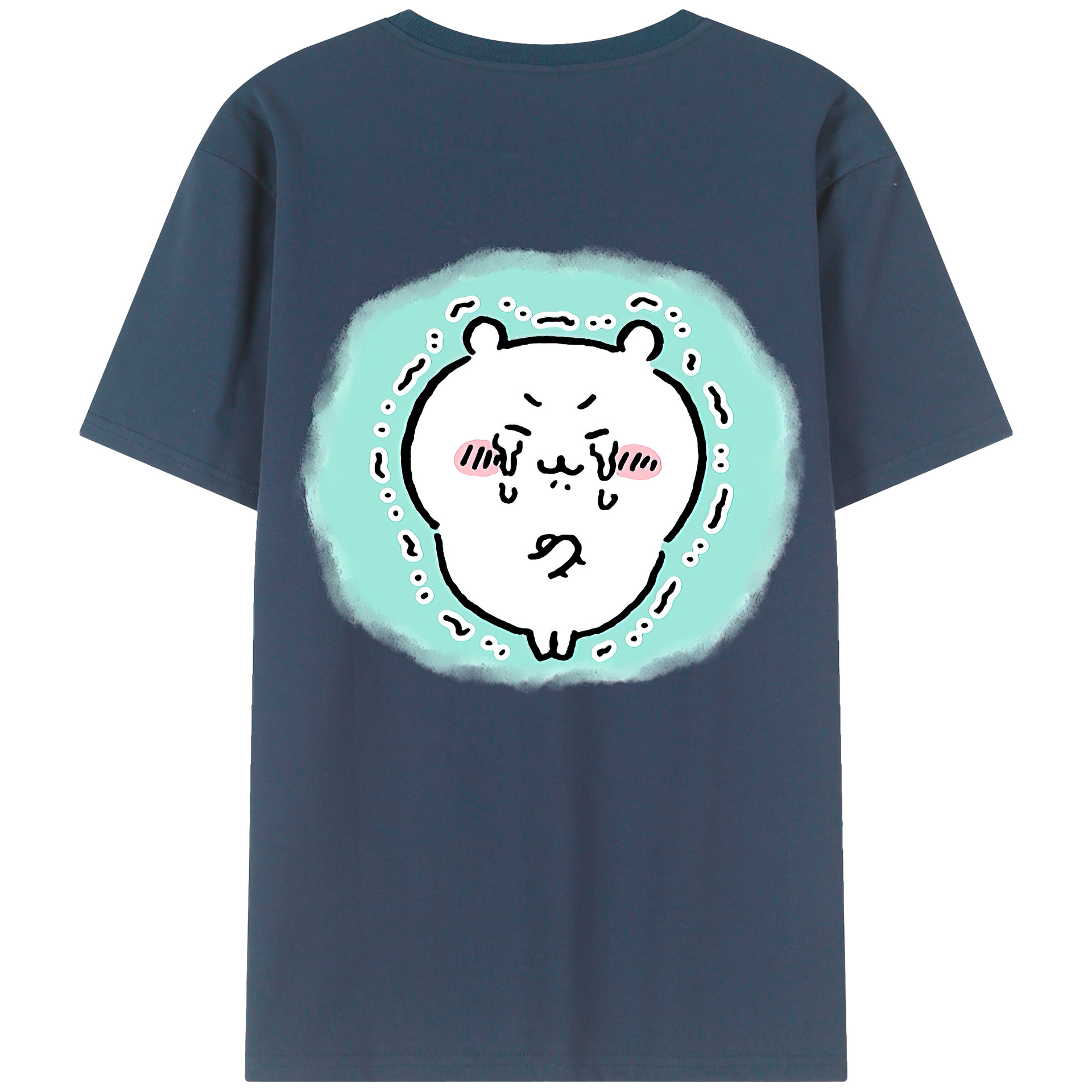 （画像用） ちいかわ ちいかわ Chii-kawa chiikawa 綿100％ メンズ半袖Tシャツ（バックプリント） 通気性