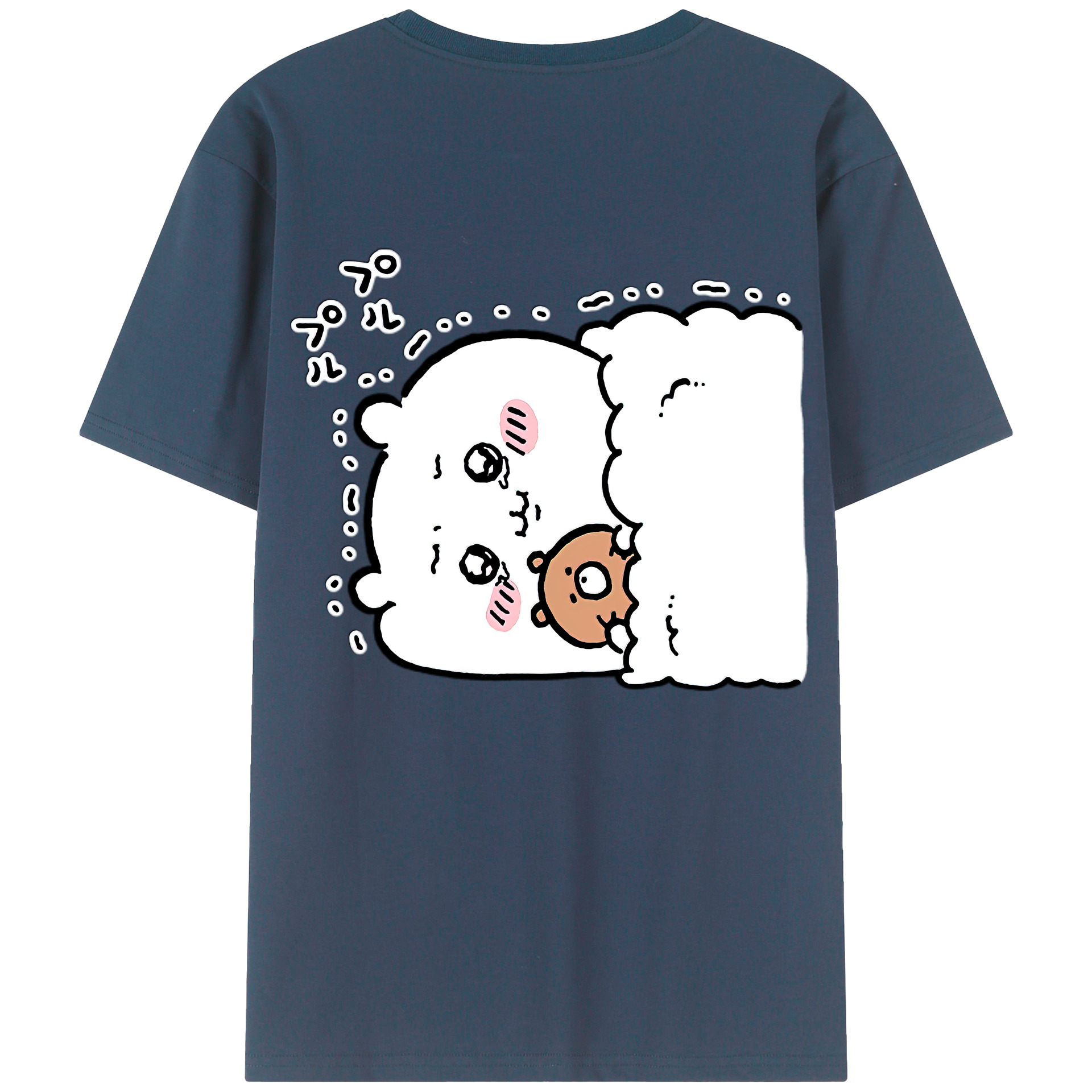 （画像用） ちいかわ ちいかわ Chii-kawa chiikawa 綿100％ メンズ半袖Tシャツ（バックプリント） 通気性