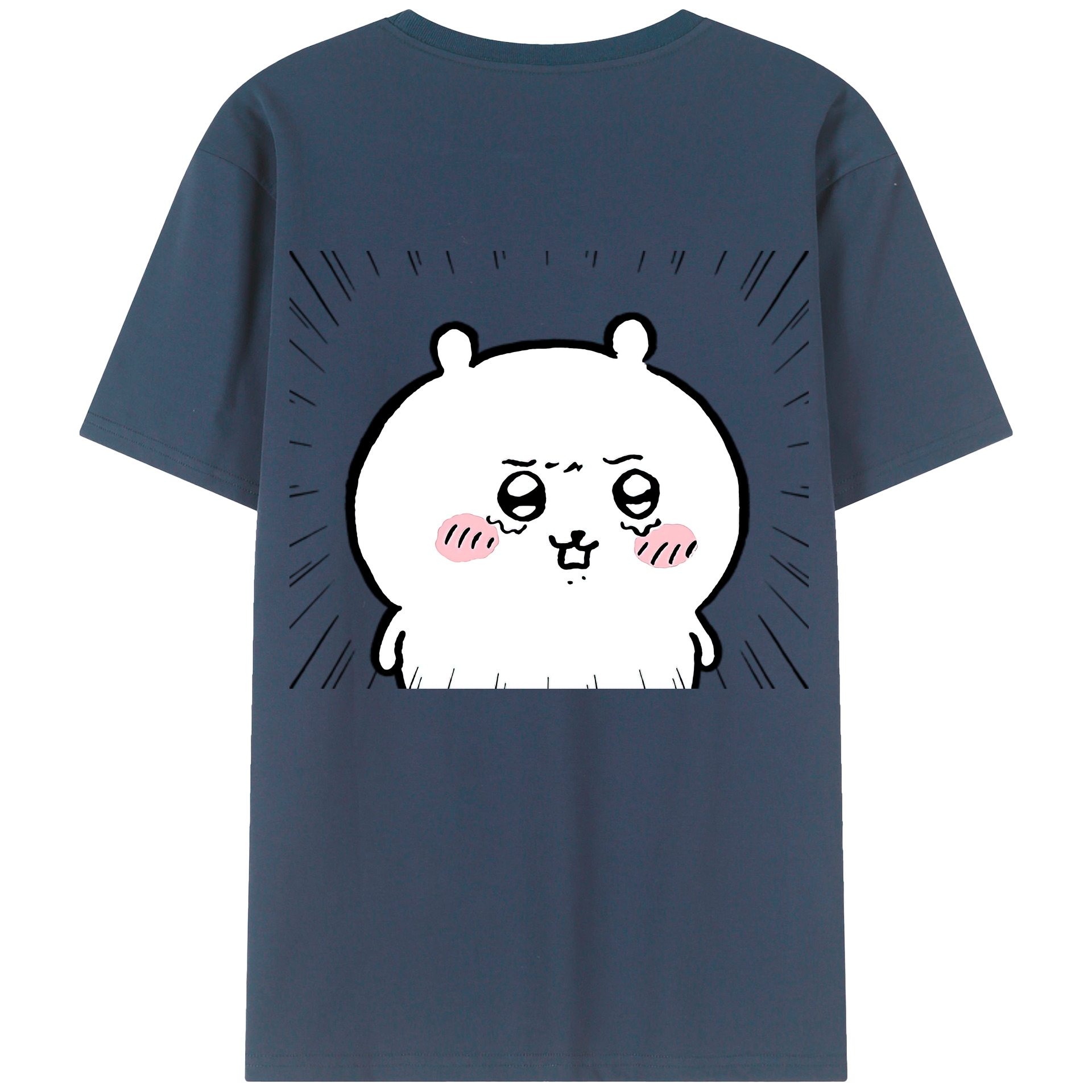 （画像用） ちいかわ ちいかわ Chii-kawa chiikawa 綿100％ メンズ半袖Tシャツ（バックプリント） 通気性