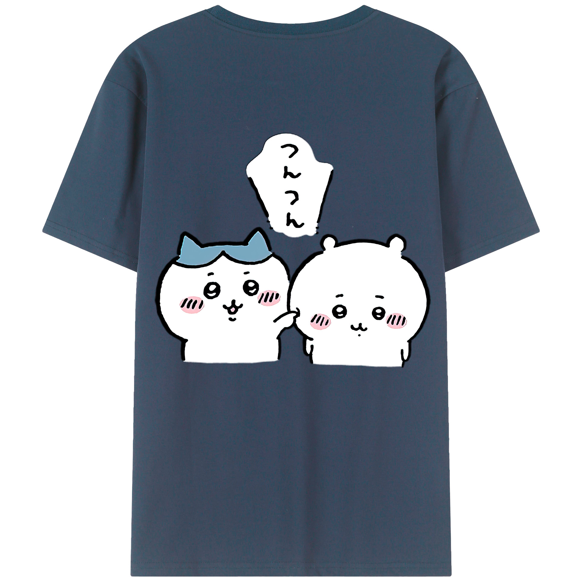 （画像用） ちいかわ ちいかわ Chii-kawa chiikawa 綿100％ メンズ半袖Tシャツ（バックプリント） 通気性