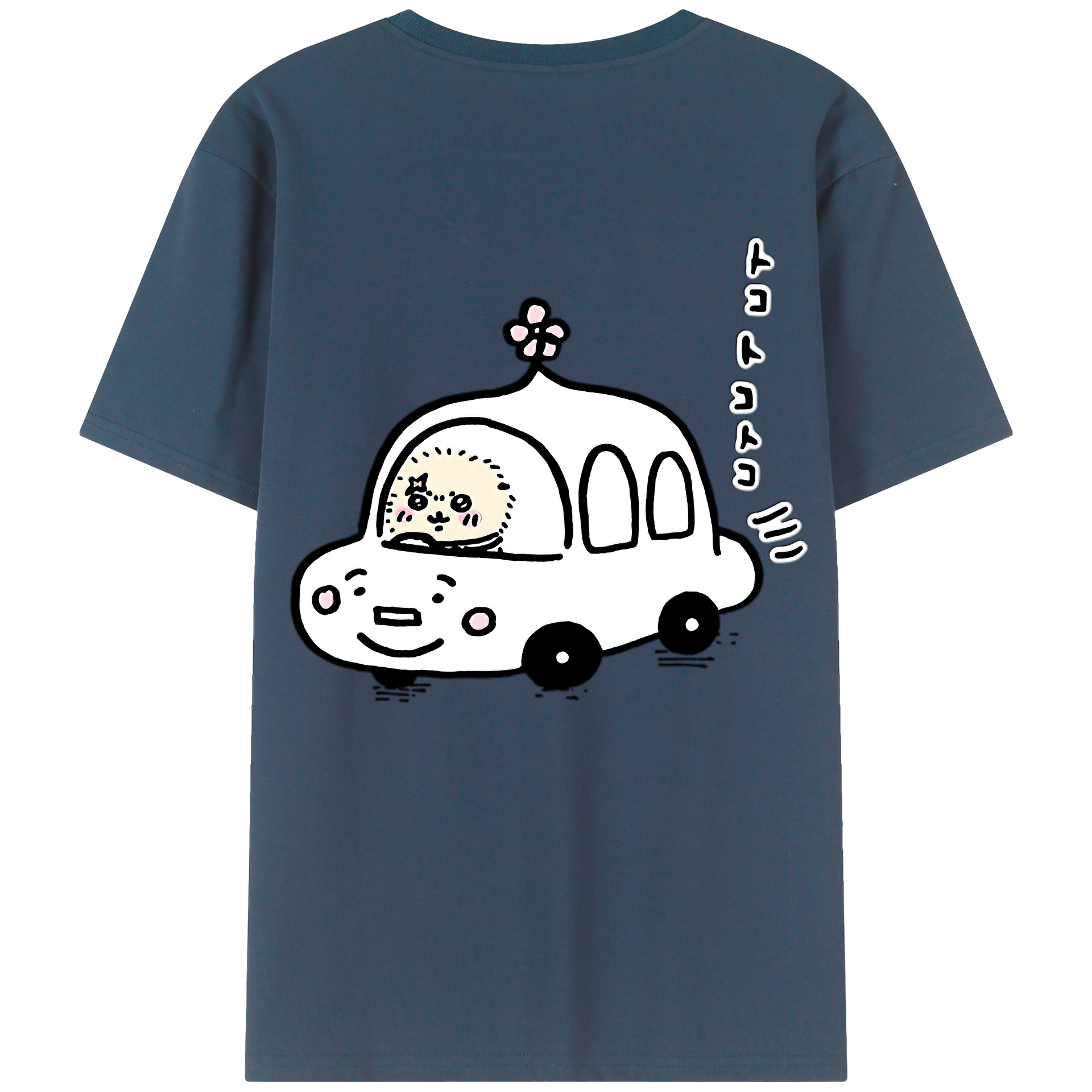 （画像用） ちいかわ ラッコ Chii-kawa Sea otter 綿100％ メンズ半袖Tシャツ（バックプリント） 通気性