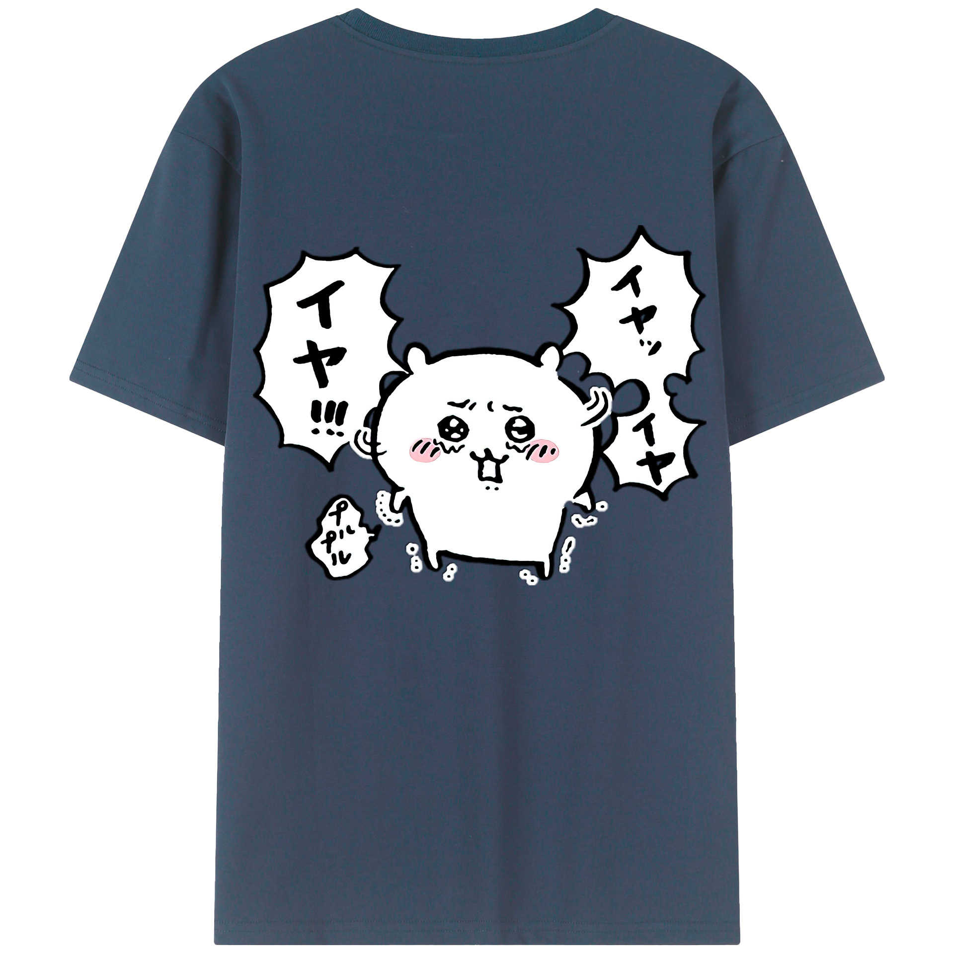 （画像用） ちいかわ ちいかわ Chii-kawa chiikawa 綿100％ メンズ半袖Tシャツ（バックプリント） 通気性