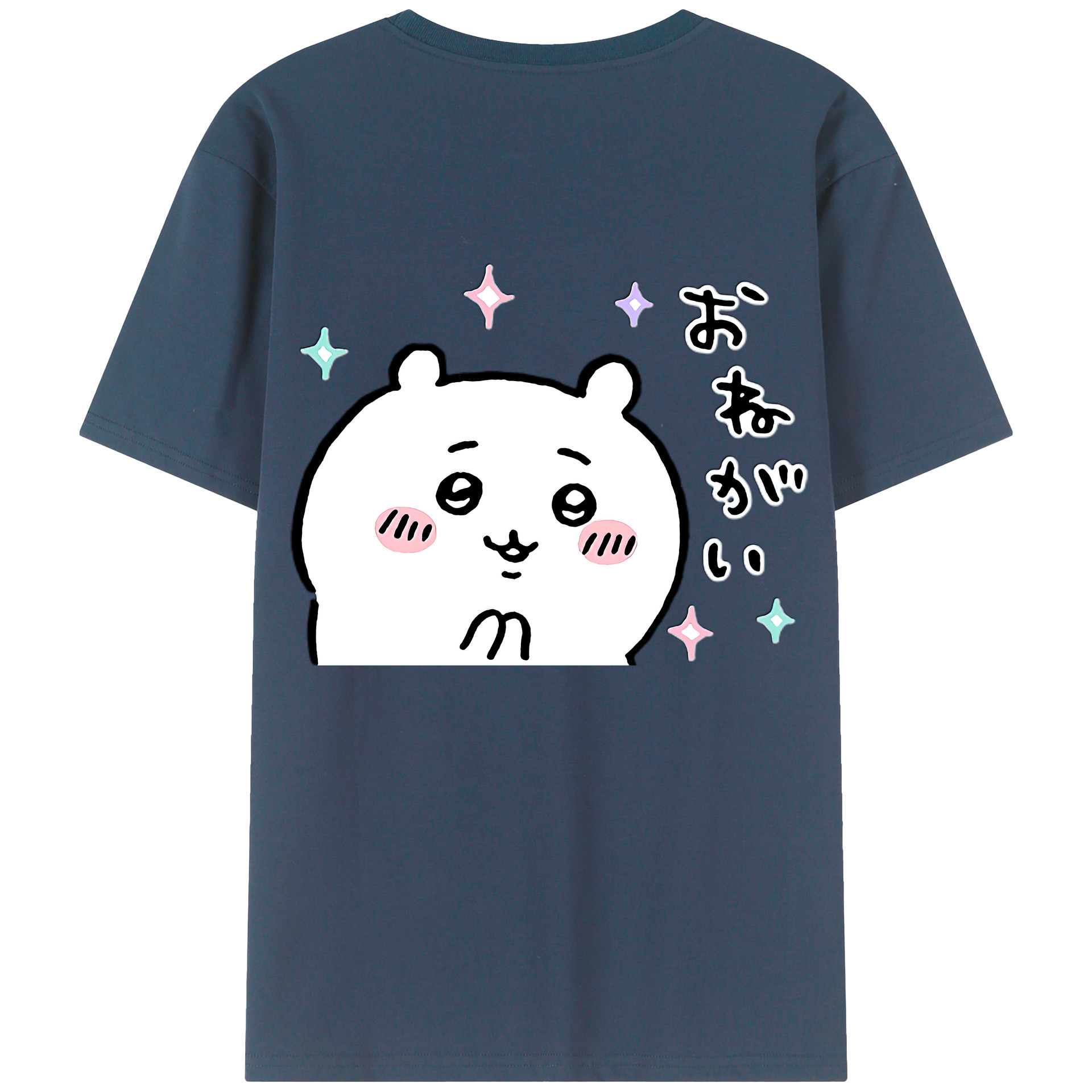 （画像用） ちいかわ ちいかわ Chii-kawa chiikawa 綿100％ メンズ半袖Tシャツ（バックプリント） 通気性