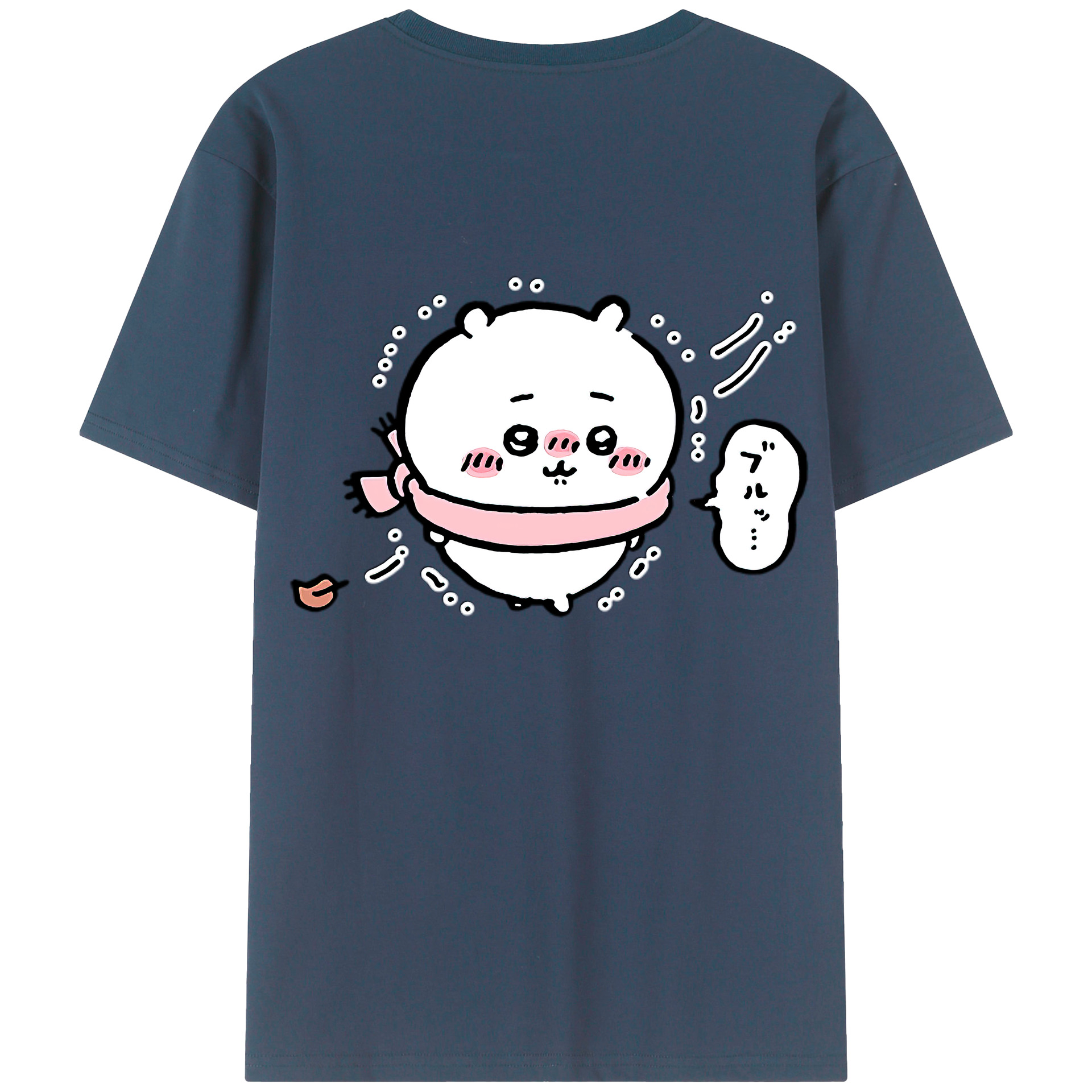 （画像用） ちいかわ ちいかわ Chii-kawa chiikawa 綿100％ メンズ半袖Tシャツ（バックプリント） 通気性