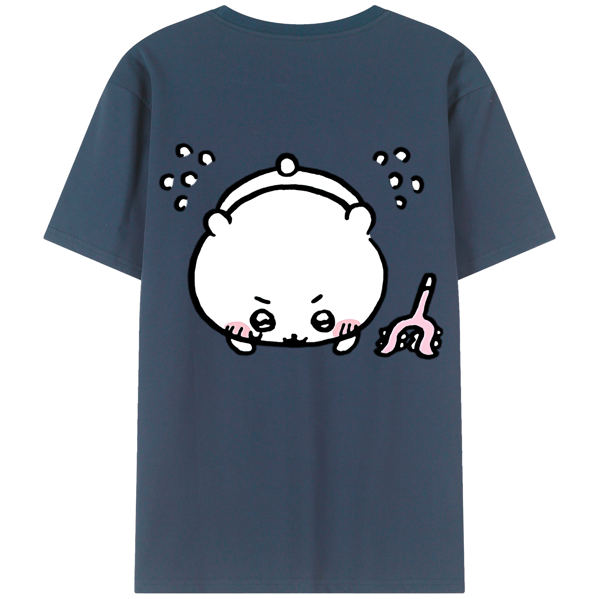 （画像用） ちいかわ ちいかわ Chii-kawa chiikawa 綿100％ メンズ半袖Tシャツ（バックプリント） 通気性