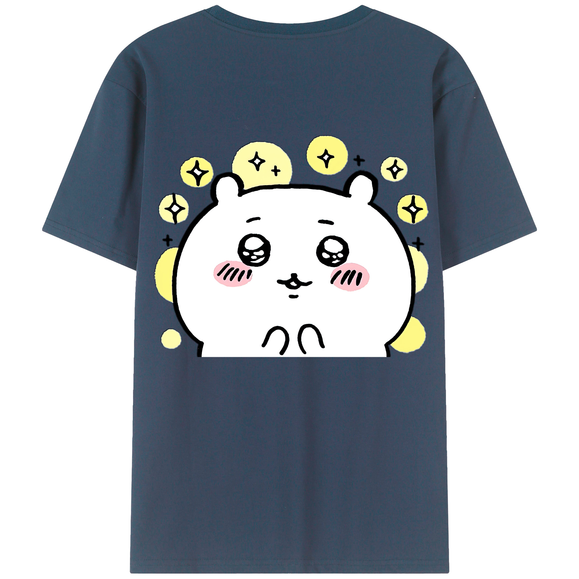 （画像用） ちいかわ ちいかわ Chii-kawa chiikawa 綿100％ メンズ半袖Tシャツ（バックプリント） 通気性
