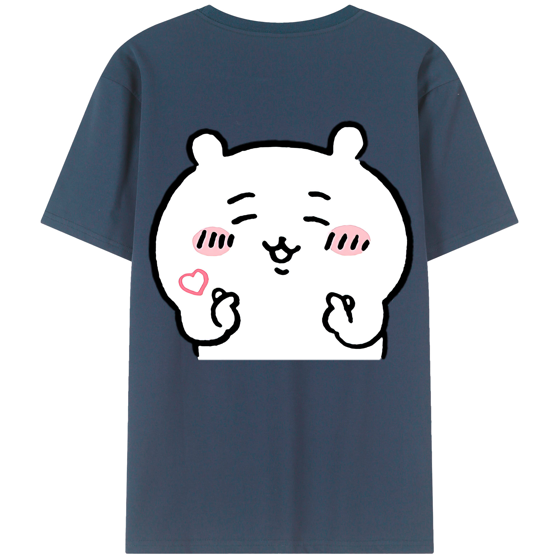 （画像用） ちいかわ ちいかわ Chii-kawa chiikawa 綿100％ メンズ半袖Tシャツ（バックプリント） 通気性