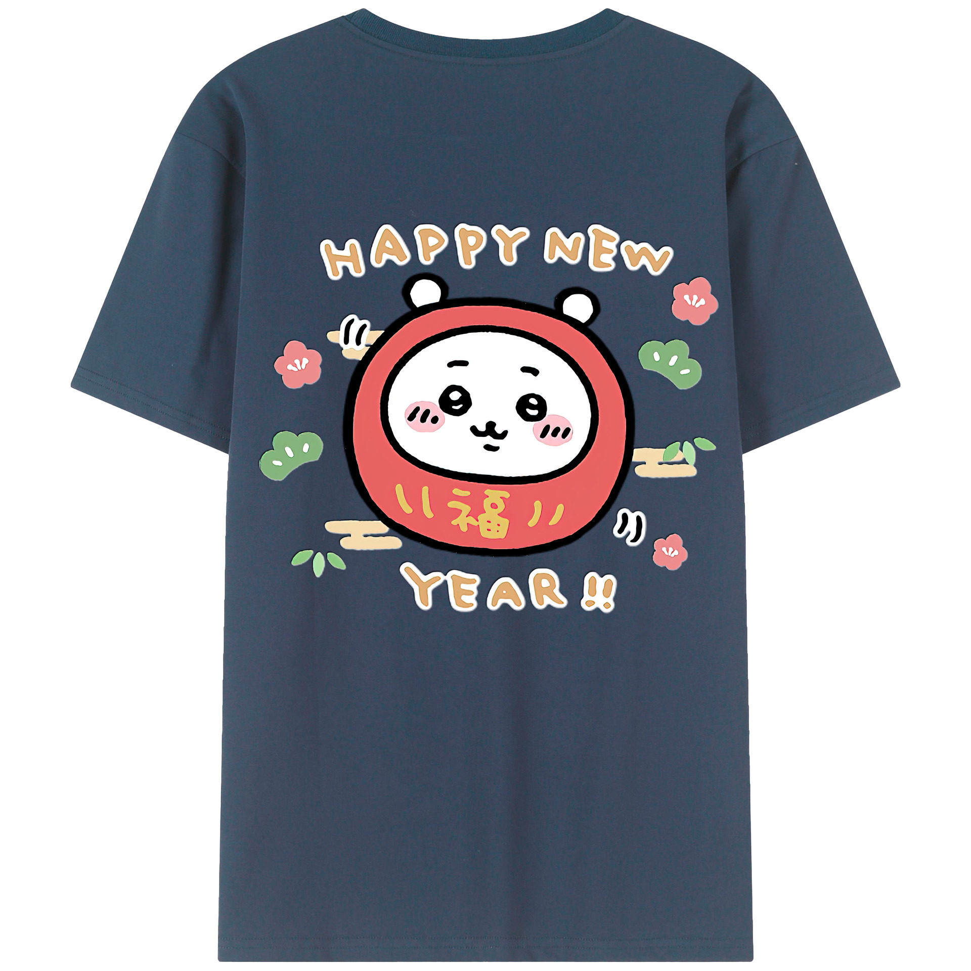 （画像用） ちいかわ ちいかわ Chii-kawa chiikawa 綿100％ メンズ半袖Tシャツ（バックプリント） 通気性